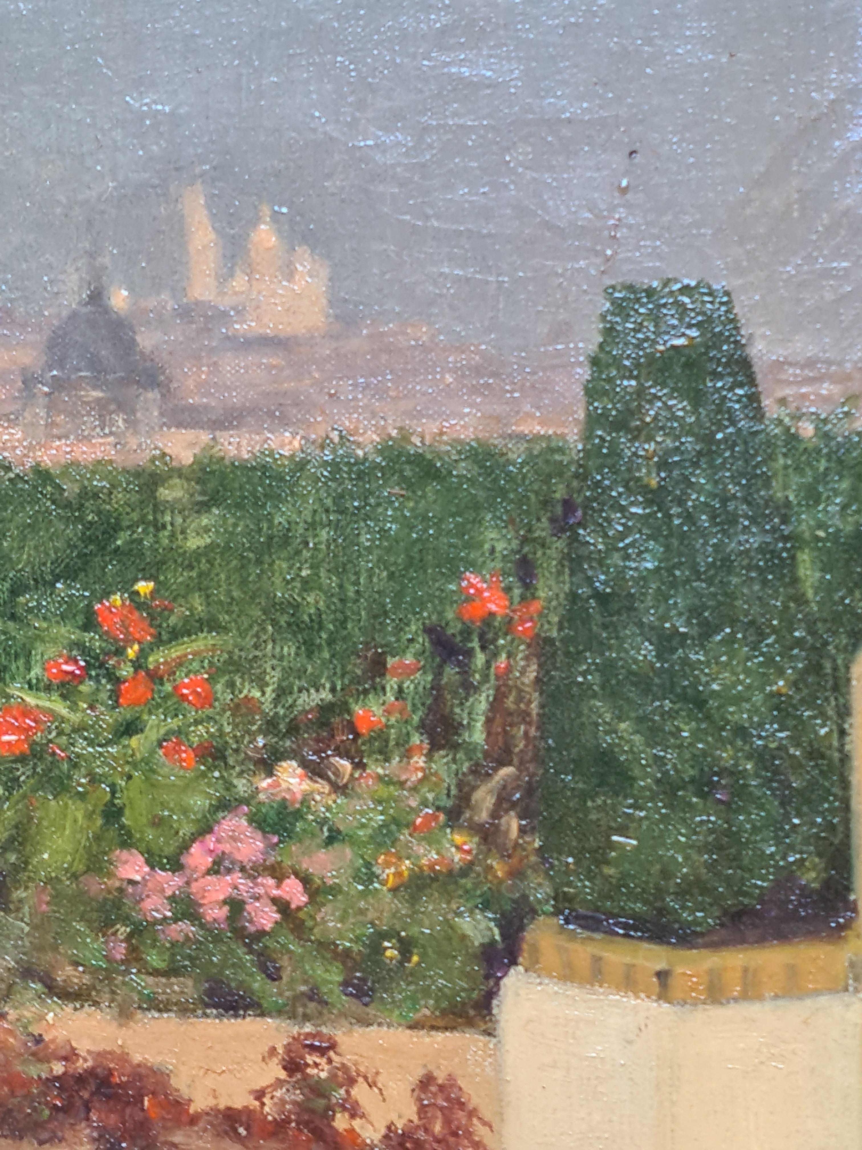 Vue de Paris, Les Invalides et Sacre Coeur, Le Jardin Art Déco en vente 4