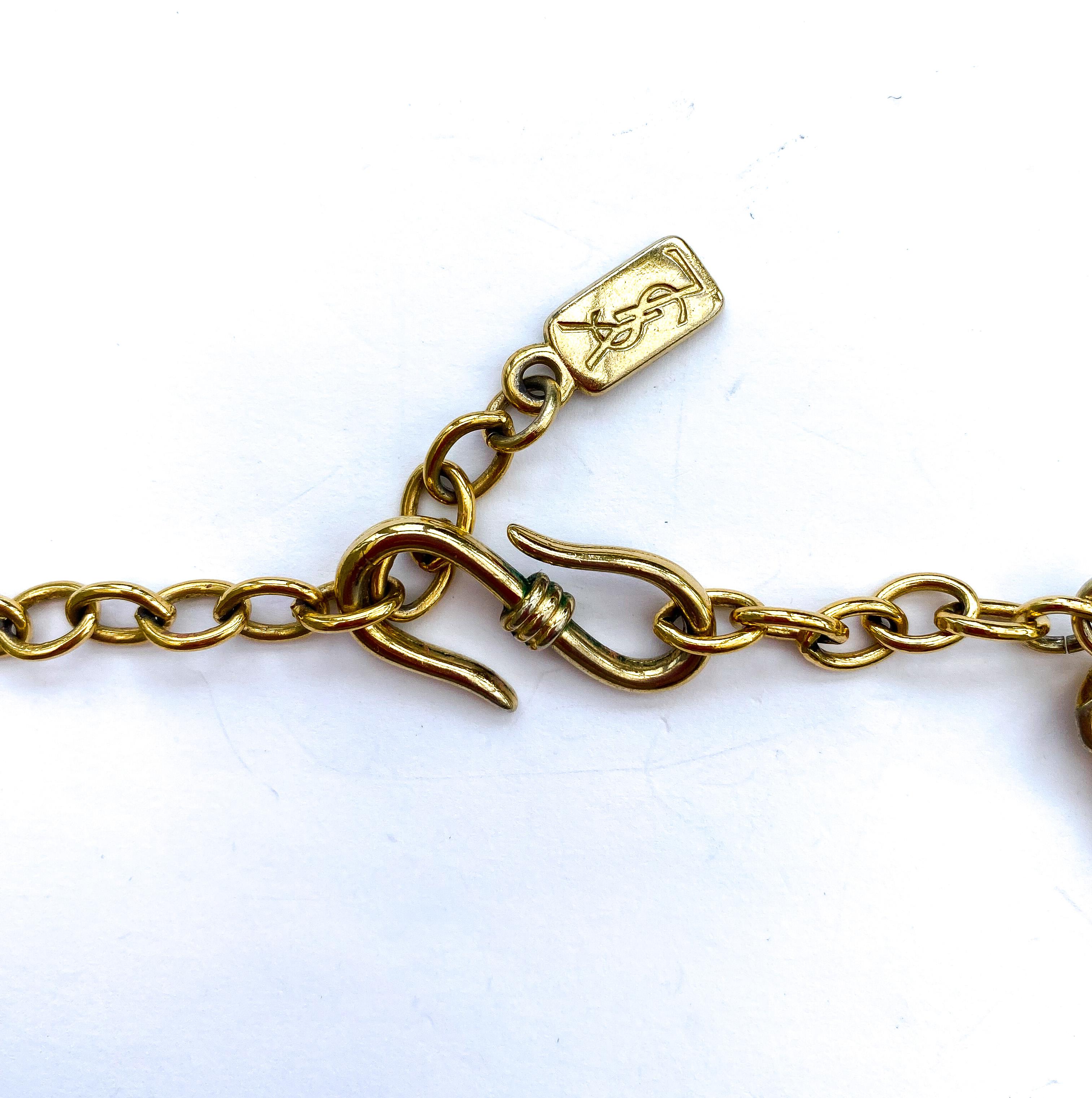 A sculpted gilt metal necklace, Yves Saint Laurent, France, 1980s For Sale 2