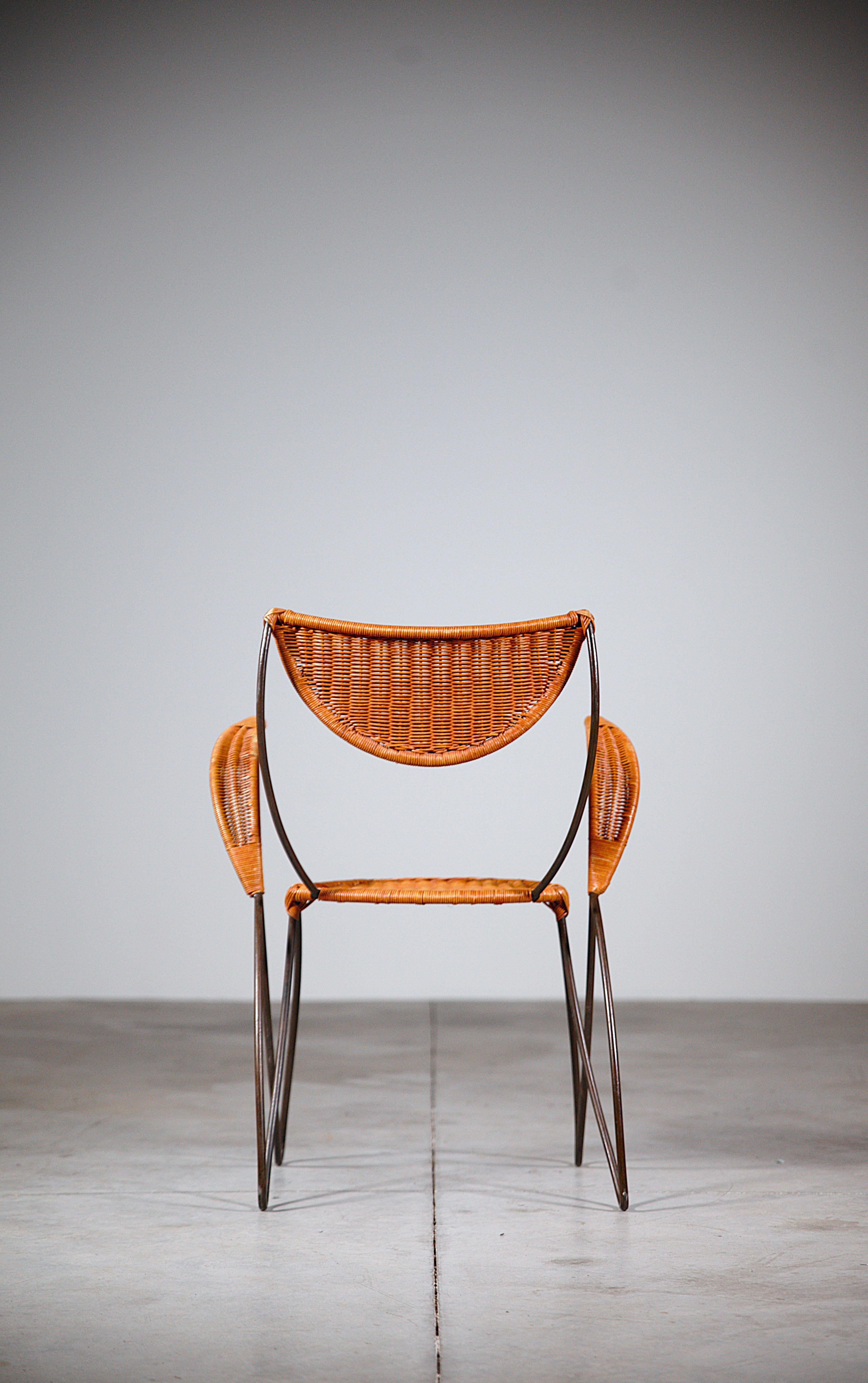 Metal A Sculptural Armchair by François Liguori Sète France 1990s