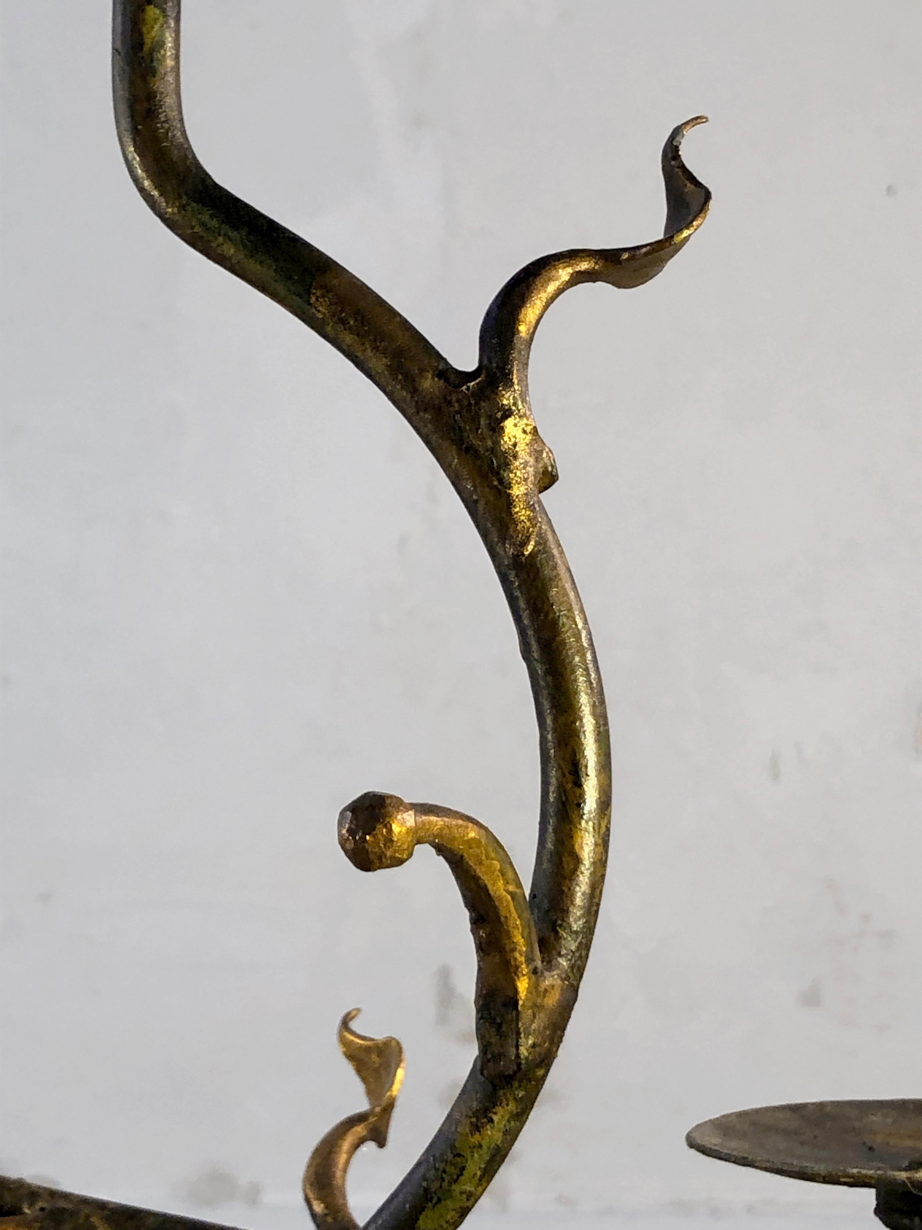 Pièce d'artiste unique du BRUTALIST CANDELABRA CANDLE HOLDER, France 1990 en vente 7