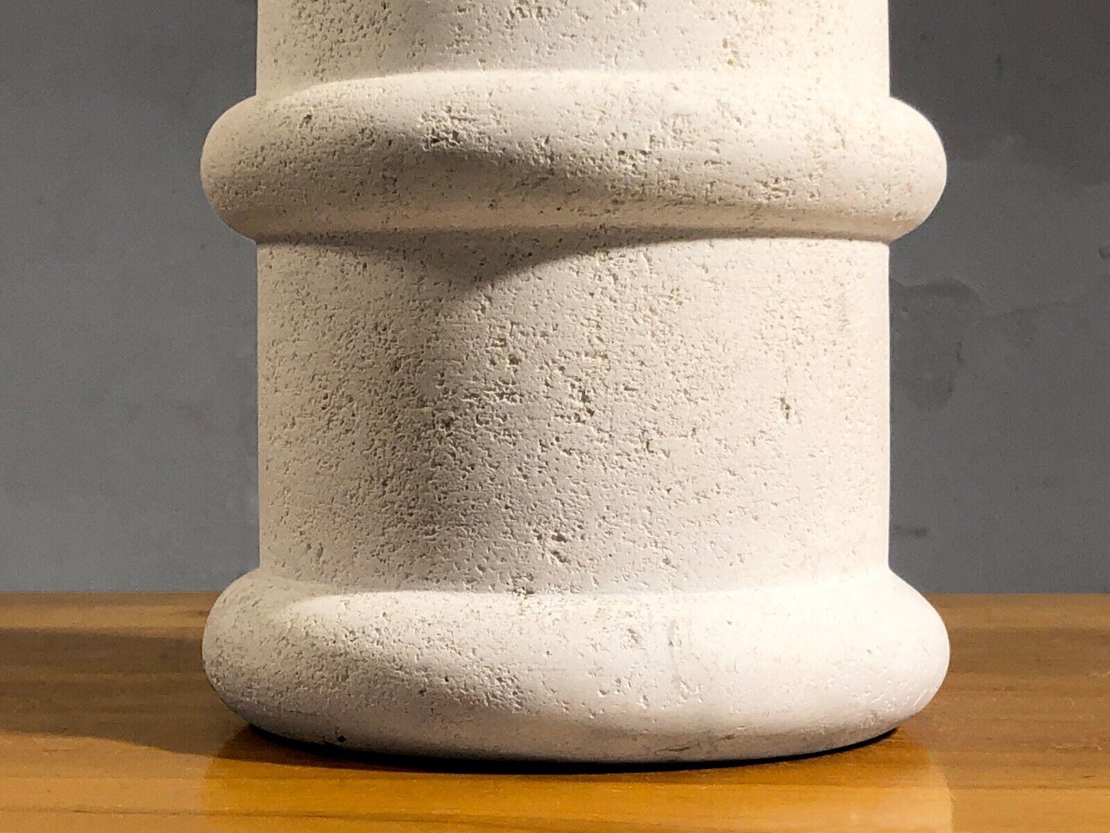 French A Sculptural BRUTALIST Stone TABLE LAMP by HEGEY (TORMOS style) France 1970 For Sale