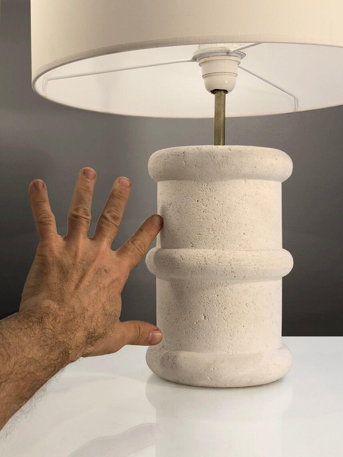 Late 20th Century A Sculptural BRUTALIST Stone TABLE LAMP by HEGEY (TORMOS style) France 1970 For Sale