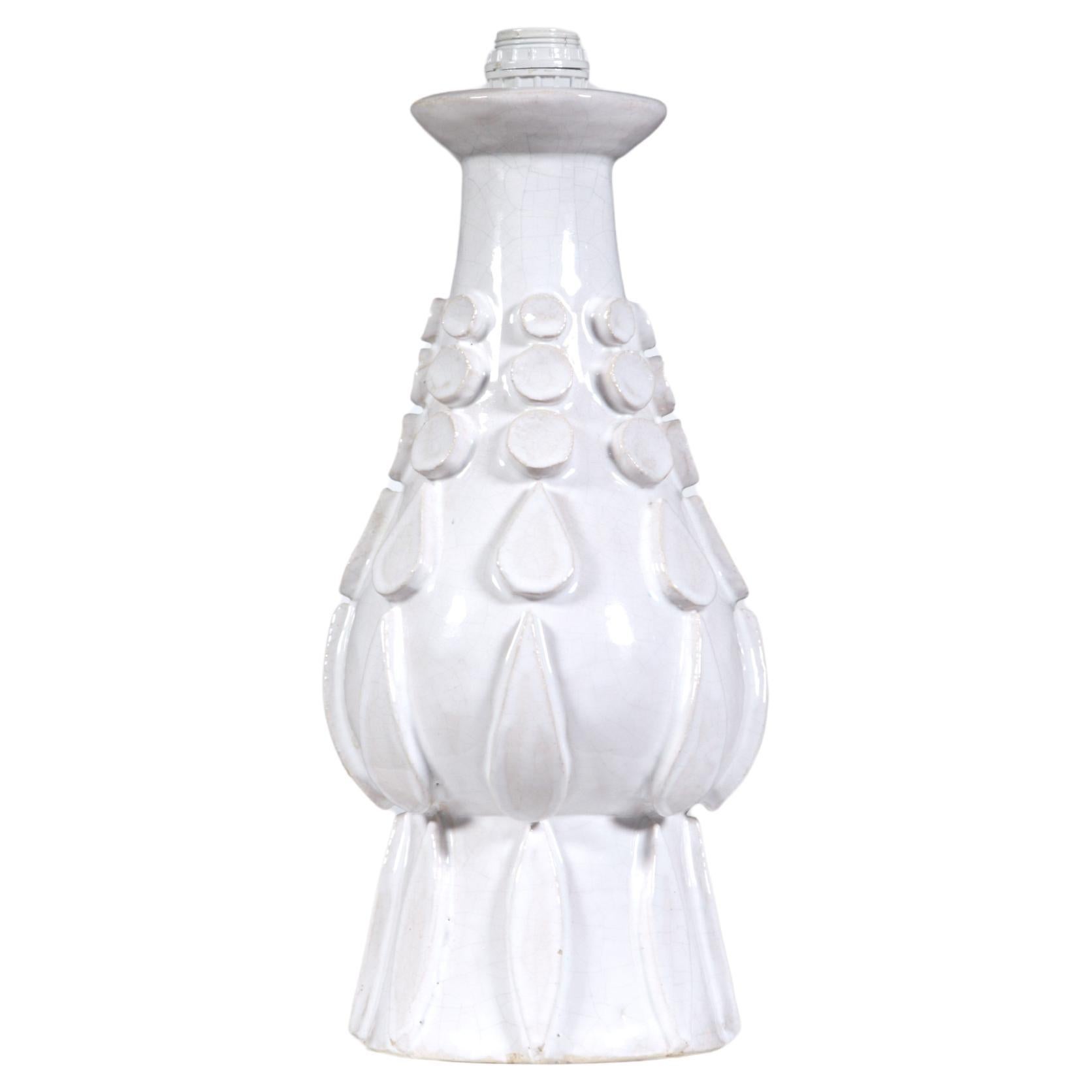 A Sculptural Ceramic Lamp by Marie Kaikinger France 1970s For Sale
