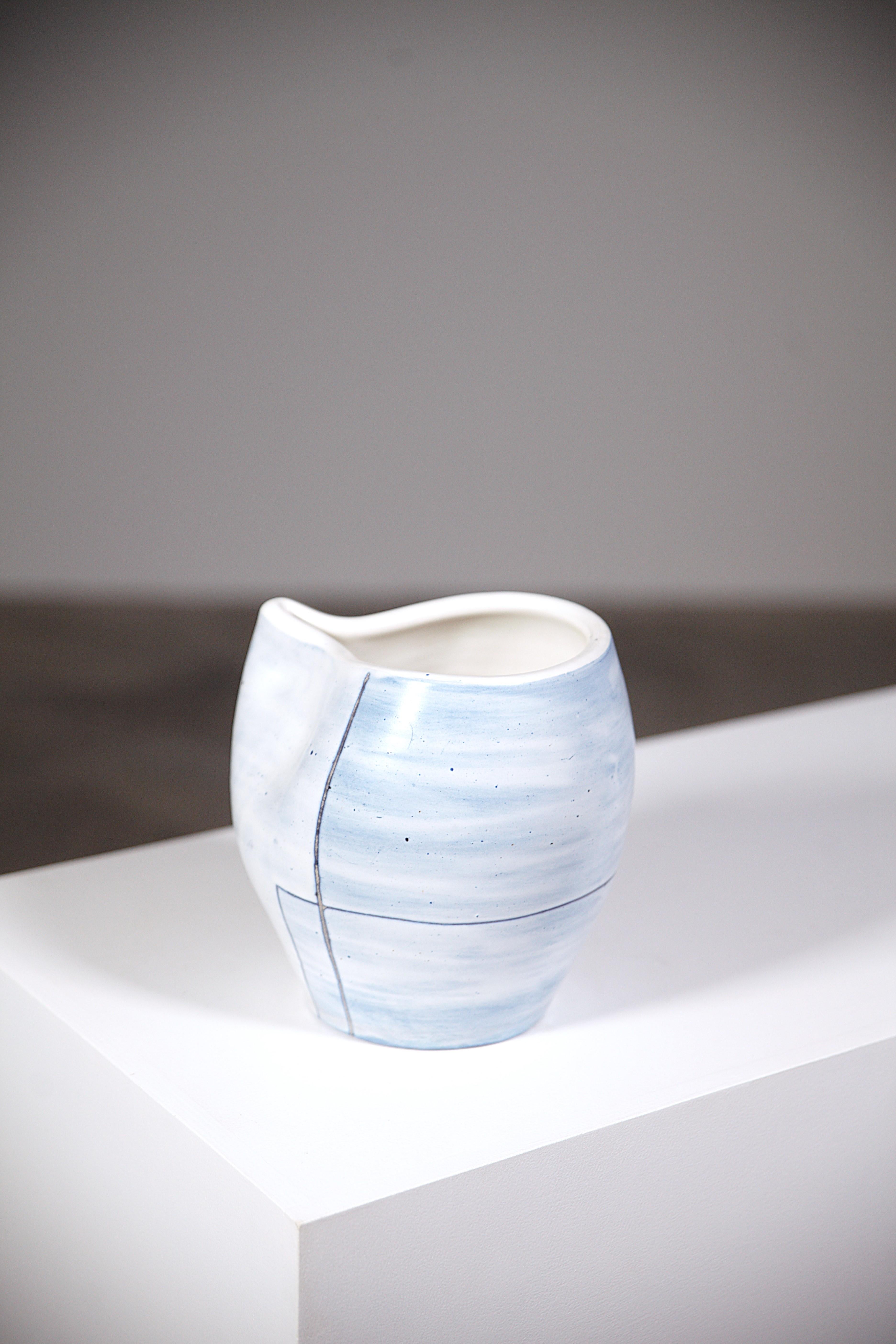 Vaso scultoreo in ceramica di Mado Jolain Francia anni '50 in vendita 3