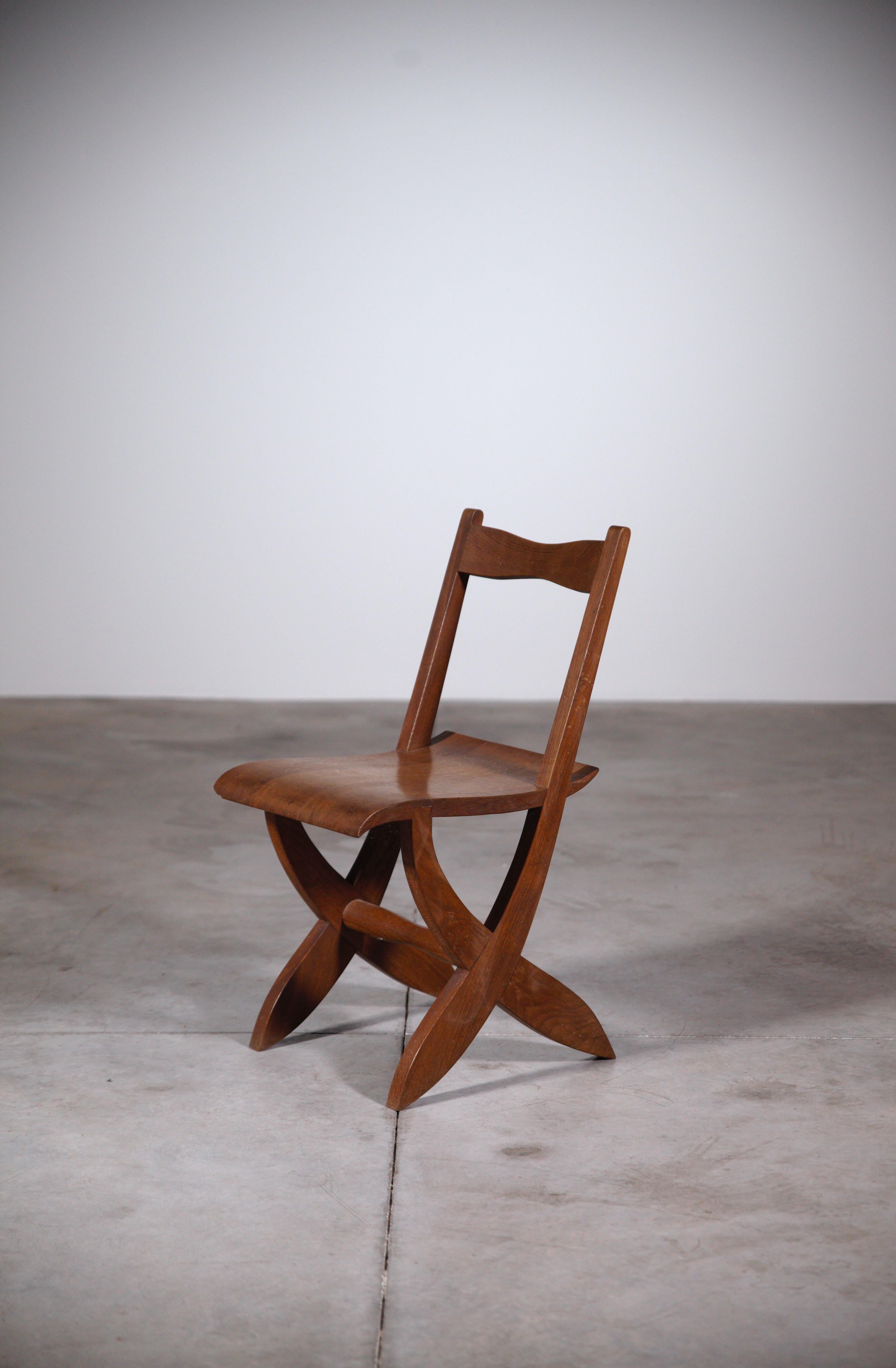 A Sculptural Chair by Joseph Savina France 1960's In Good Condition For Sale In HYÈRES, FR