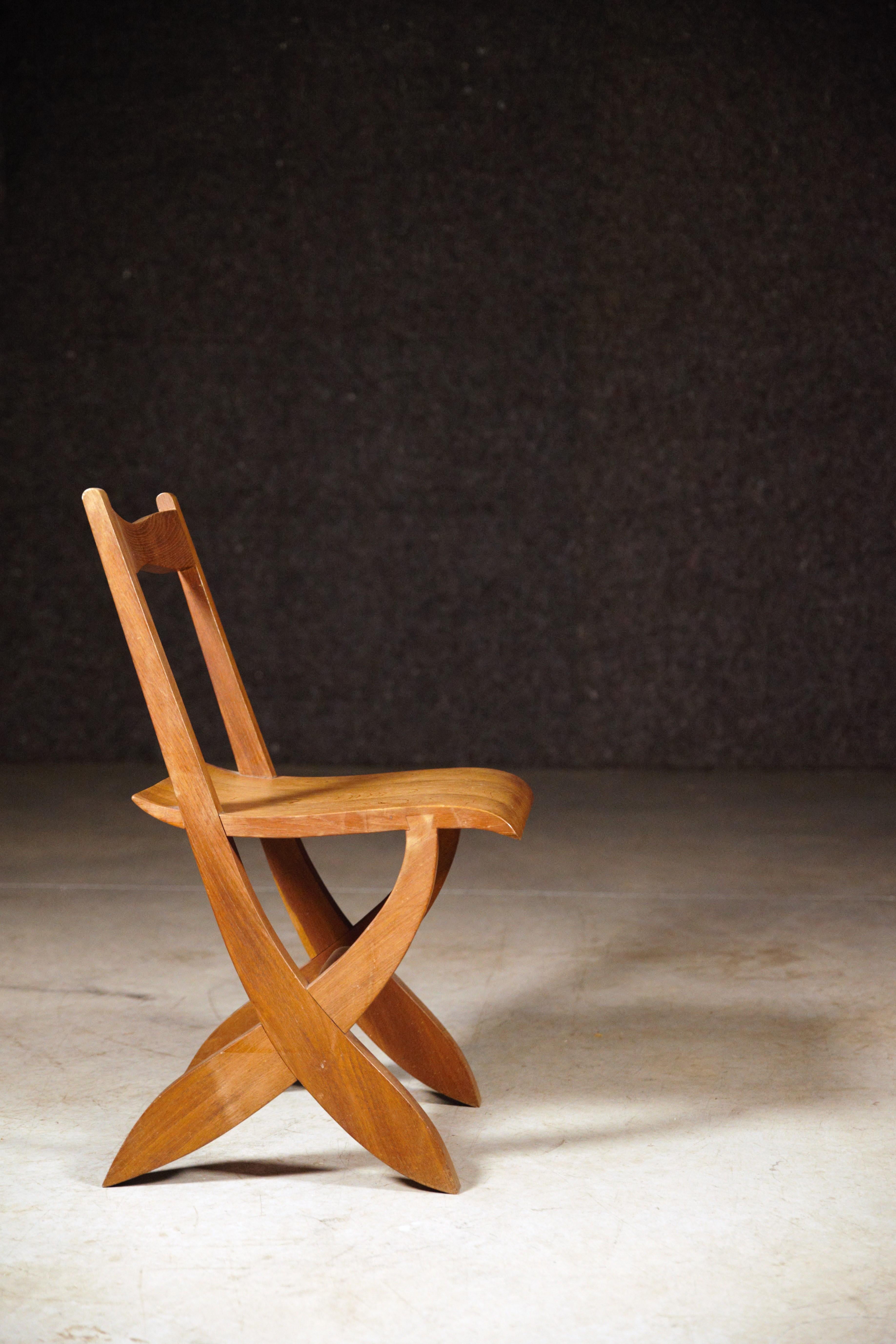 Mid-20th Century A Sculptural Chair by Joseph Savina France 1960's For Sale