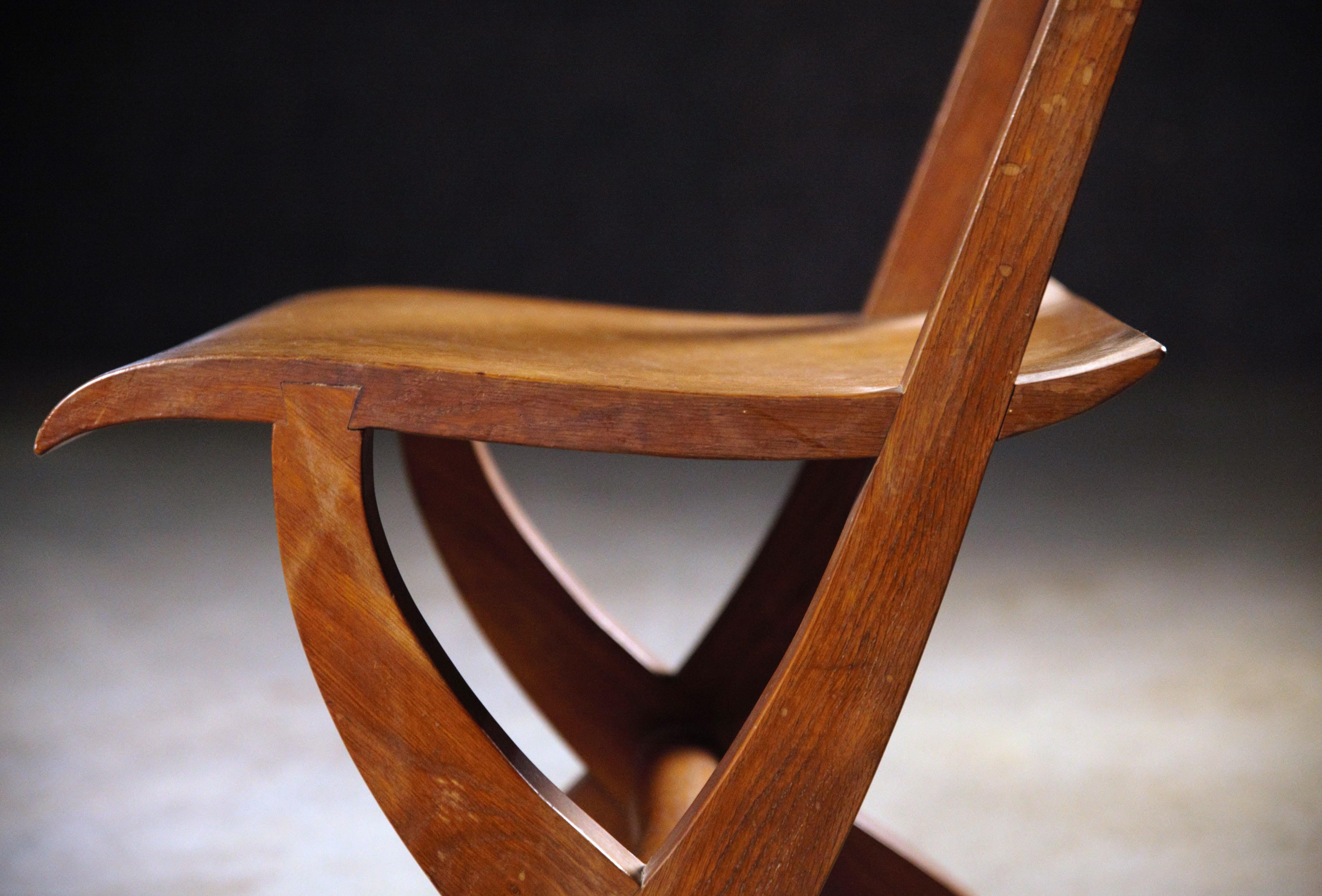 A Sculptural Chair by Joseph Savina France 1960's For Sale 3