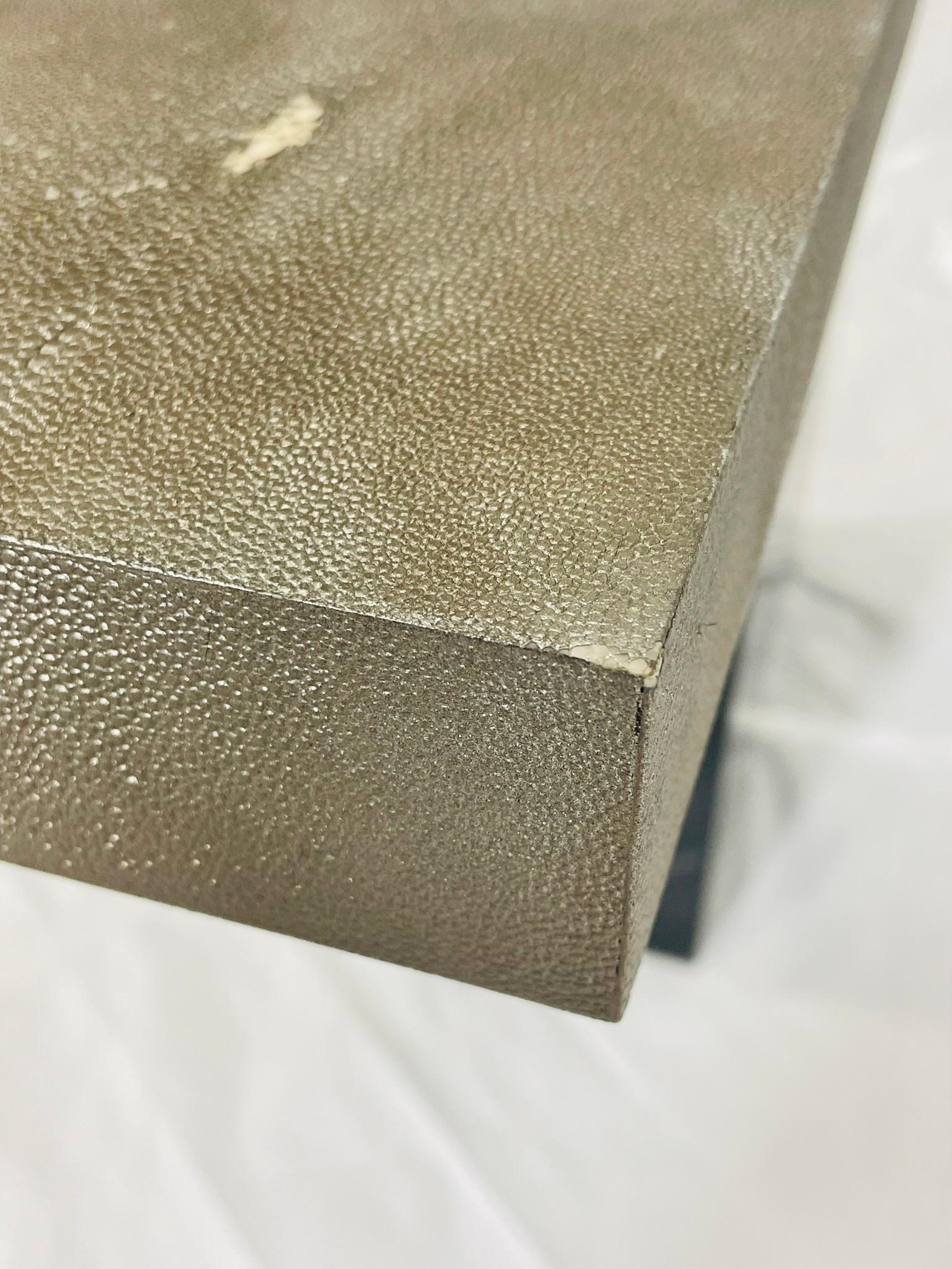 Console sculpturale avec plateau en galuchat à la manière de Karl Springer en vente 9