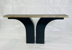 A sculptural console table With Shagreen Top in the manner of Karl Springer