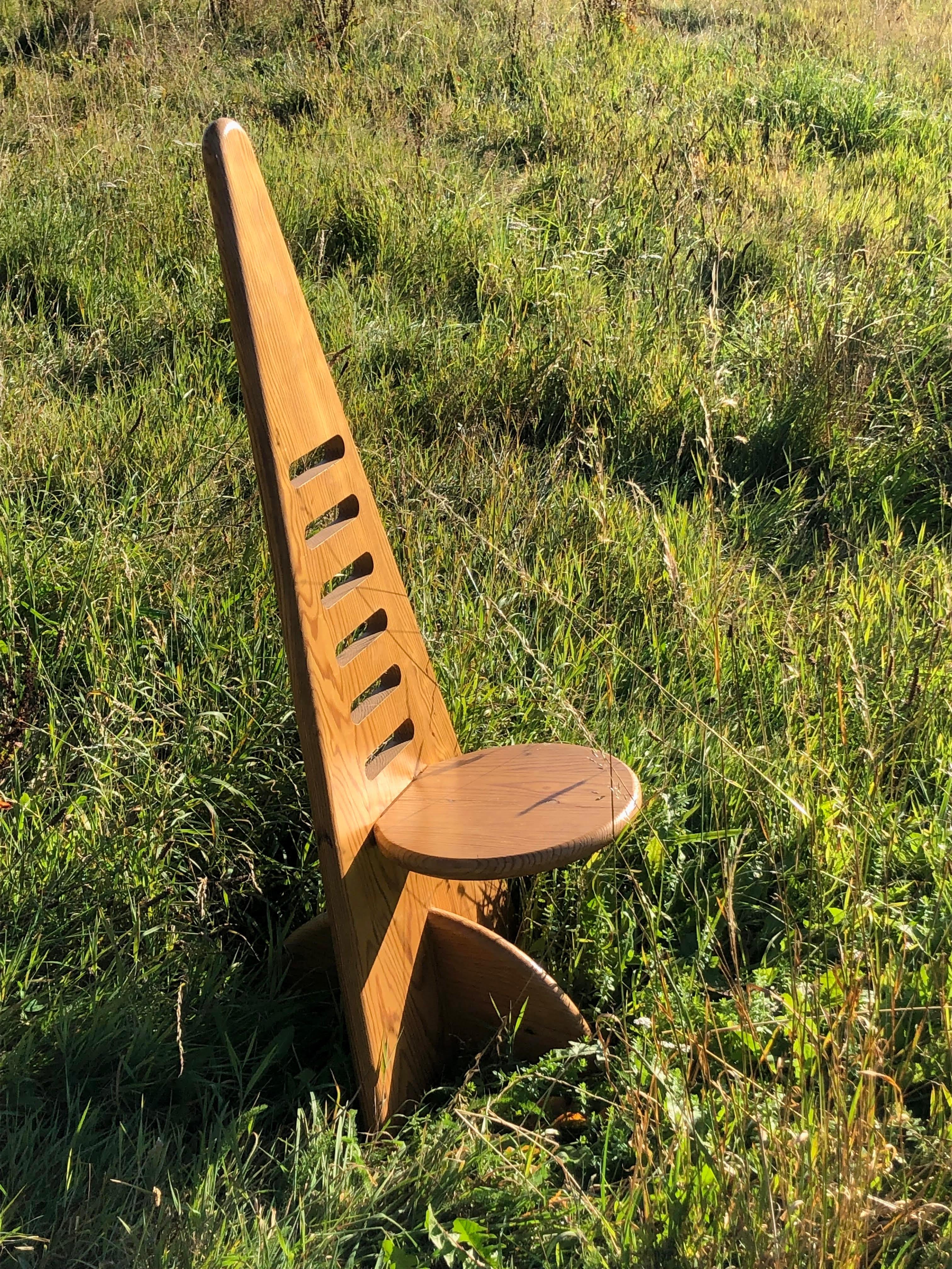 A Sculptural CONSTRUCTIVIST BRUTALIST chair by GIJS BOELAARS, Holland 1970 For Sale 4