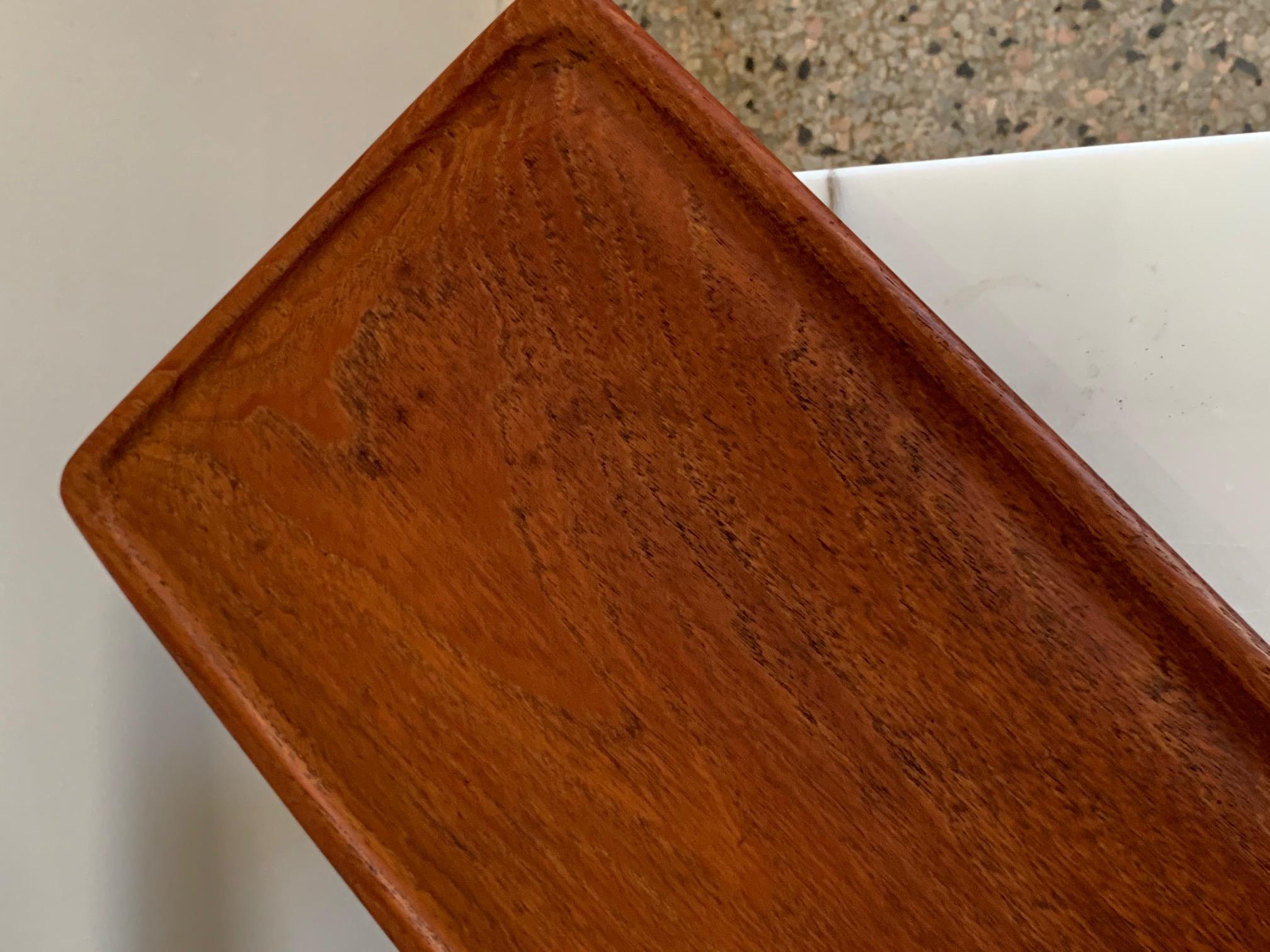 Mid-20th Century Sculptural Danish Lunch Board in Solid Teak by Johannes Aasbjerg For Sale