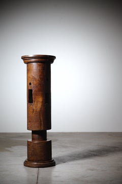 A Sculptural Oak Pedestal France Early 20th Century