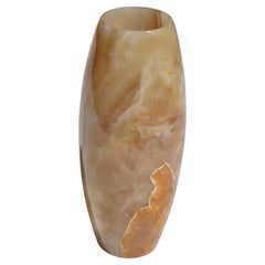 A Sculptural Oblong Onyx Vase - France - 1970s