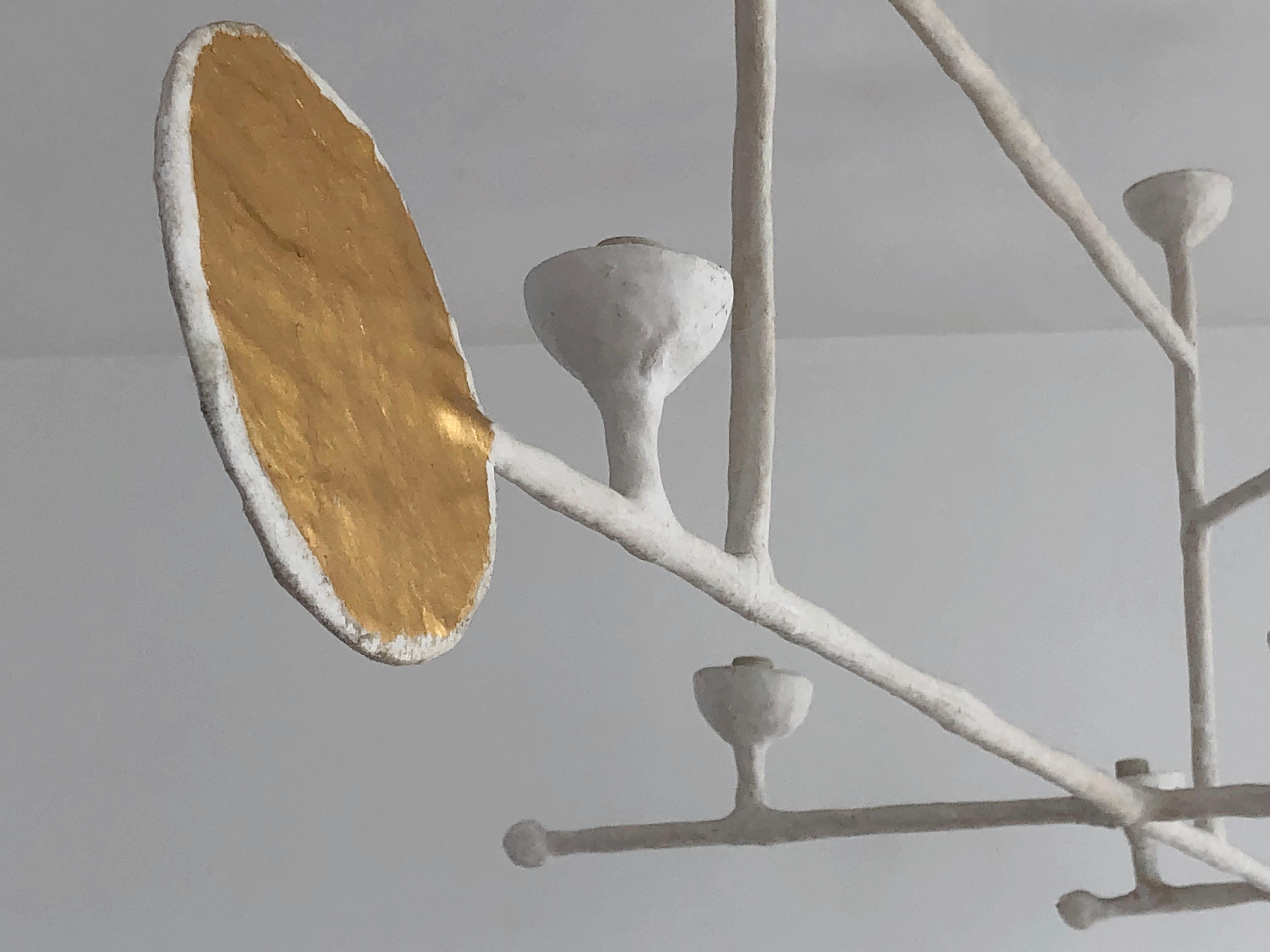 Plafonnier postmoderne sculptural, dans le style de DIEGO GIACOMETTI, France 1990 en vente 3