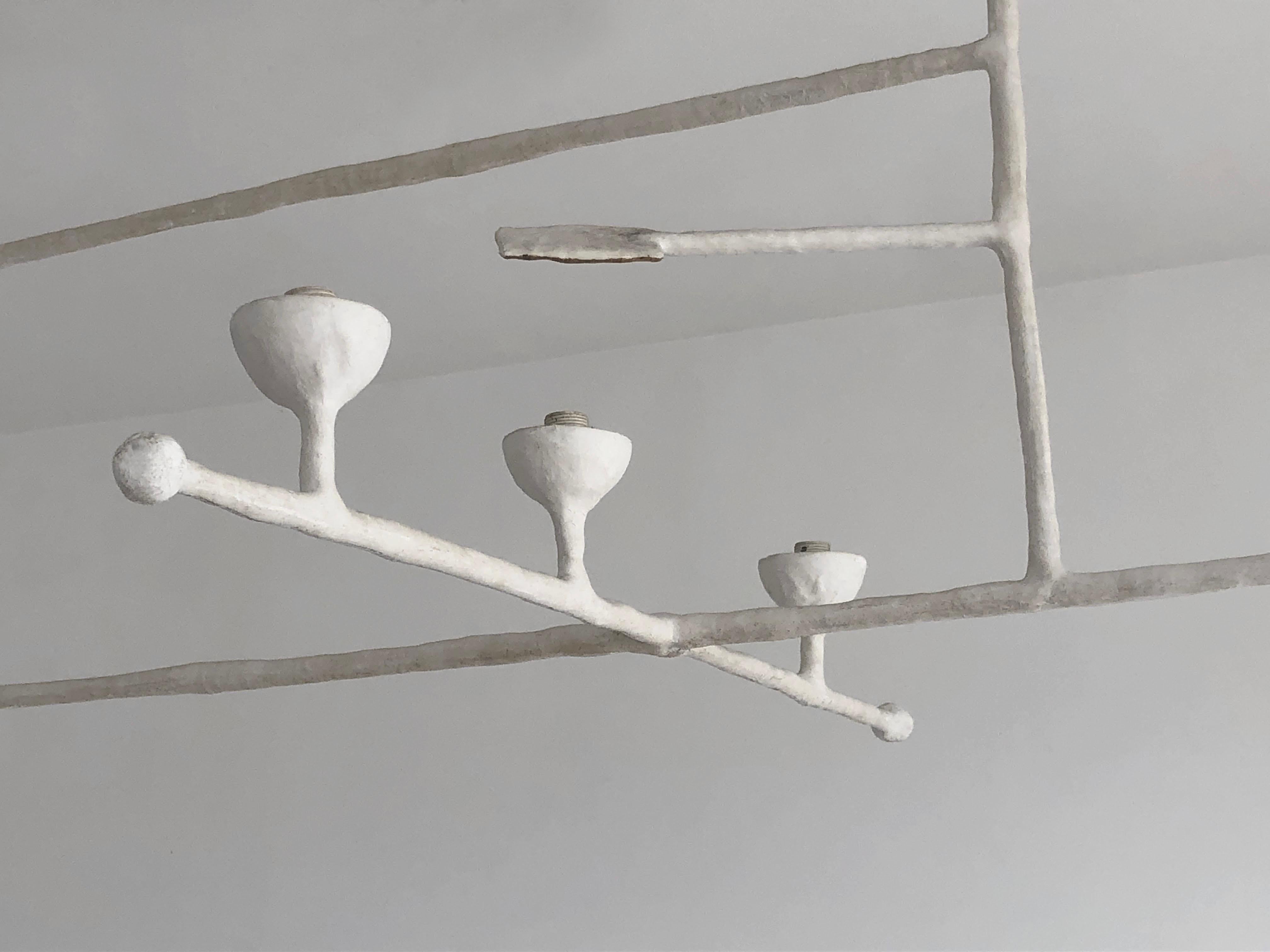 Plafonnier postmoderne sculptural, dans le style de DIEGO GIACOMETTI, France 1990 en vente 2