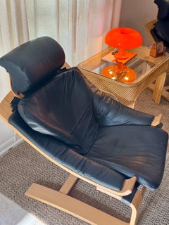 A sculptural set of Kroken “Pigeon” armchairs by Åke Fribytter for Nelo Möbel