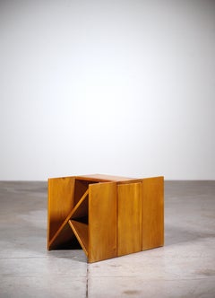 Mesa auxiliar escultórica de Alain Ladroit para Maison Regain Francia Años 80