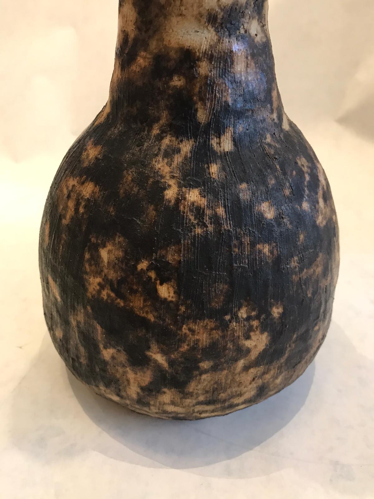 Organic Modern Sculptural Studio Pottery Vase For Sale