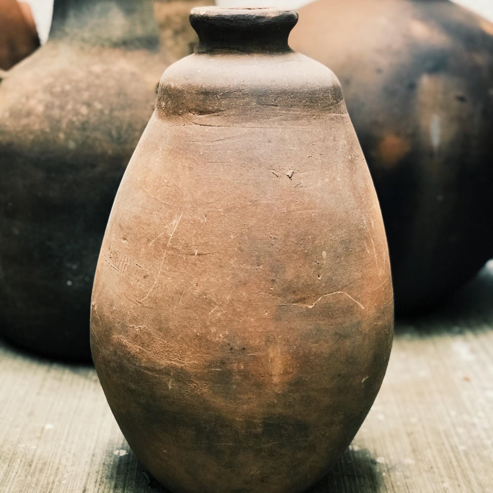 Beatriz is a sensuous, slightly irregular shape terra-cotta vessel with earthy, handmade appeal.

Discovered at an abandoned potters studio in the Jalisco region of Mexico.

Beatriz
Mexico, 1995
Dimensions: 18
