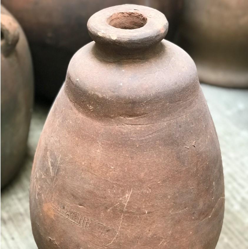 Mexican Sculptural Terracotta Vessel For Sale
