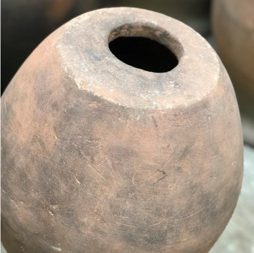 Hand-Crafted Sculptural Terracotta Vessel For Sale
