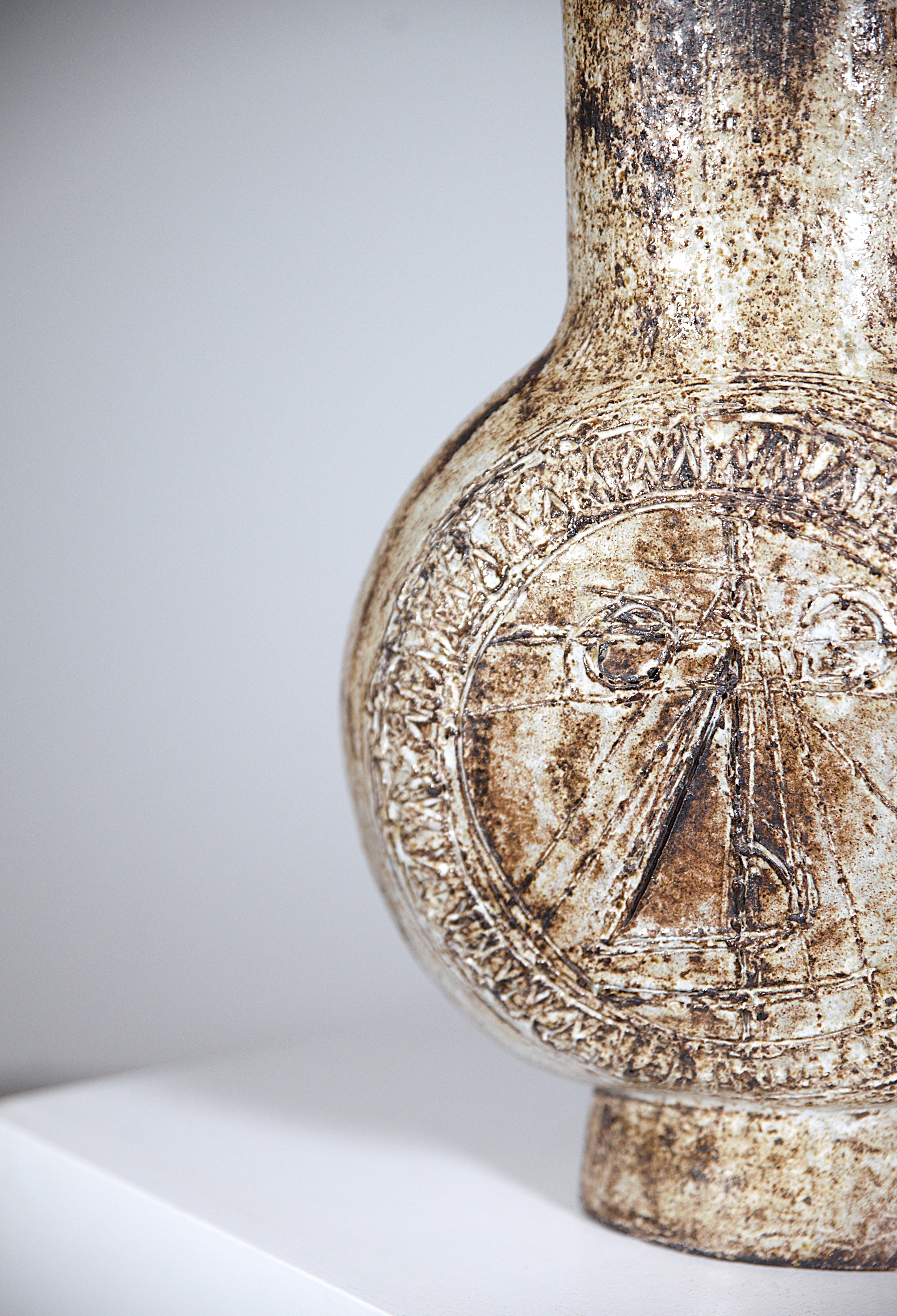 Smaltato Vaso scultoreo di Jacques Pouchain Atelier A Dieulefit Francia anni '60 in vendita