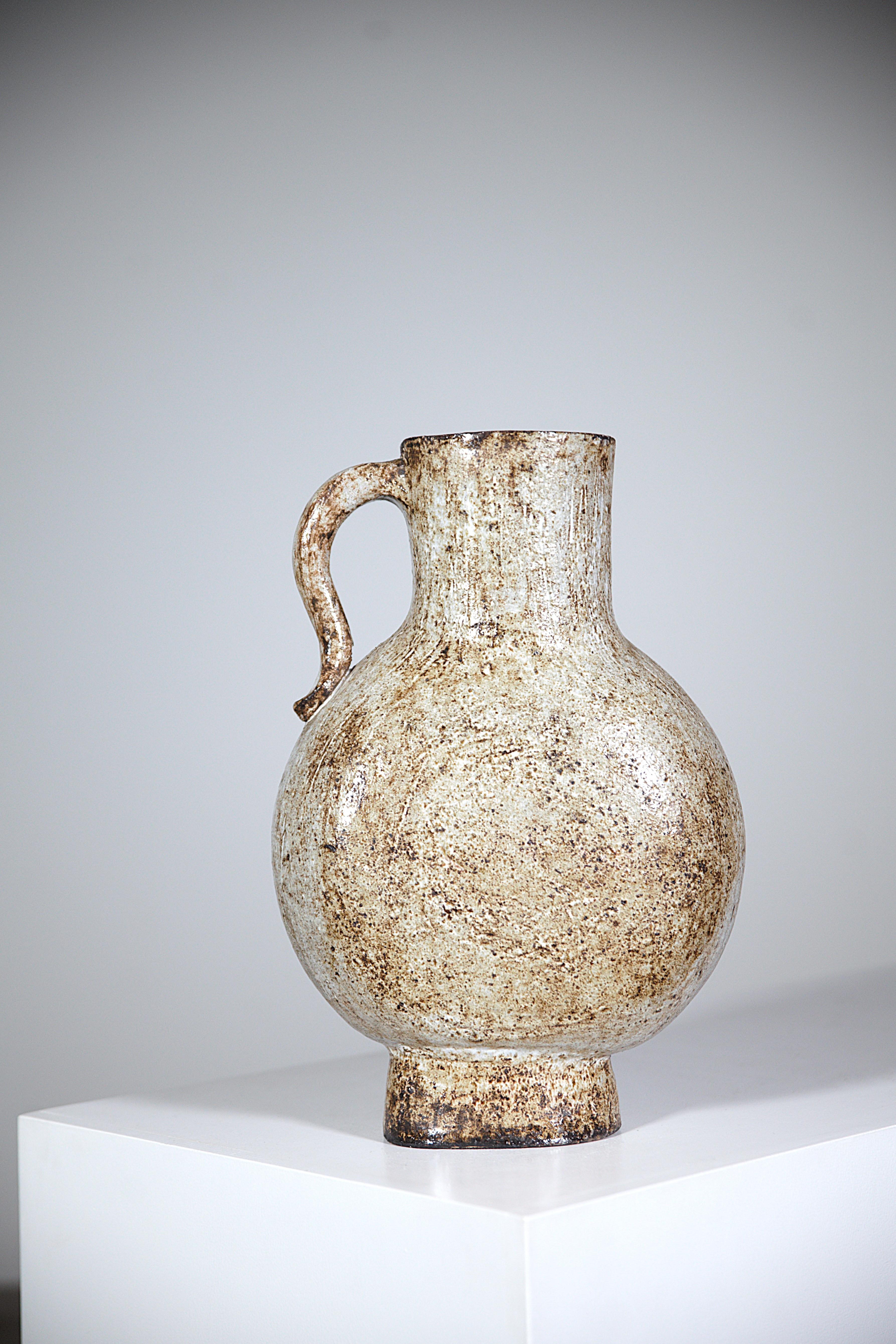Metà XX secolo Vaso scultoreo di Jacques Pouchain Atelier A Dieulefit Francia anni '60 in vendita