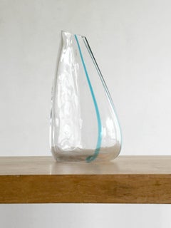 A Sculptural Transparent BLOWN GLASS VASE, VENINI, MURANO, ITALY 1980-1990
