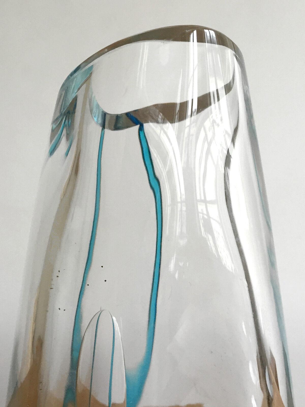 VASE Sculpturale en GLASS BLOWN Transparente, VENINI, MURANO, ITALIE 19801990 en vente 2