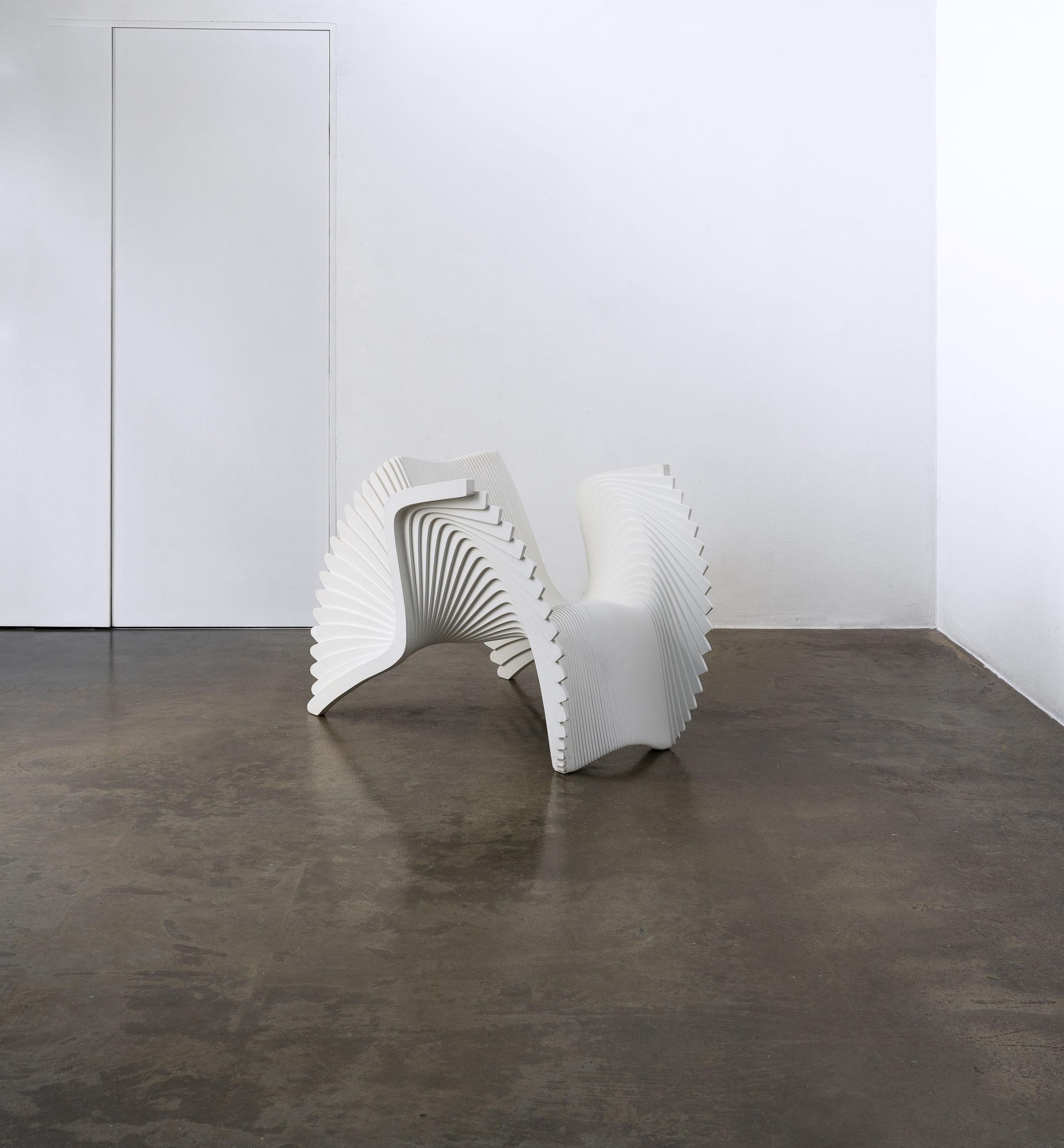 Space Age A Sculptural Wooden Monroe Chair by Alexander White For Sale