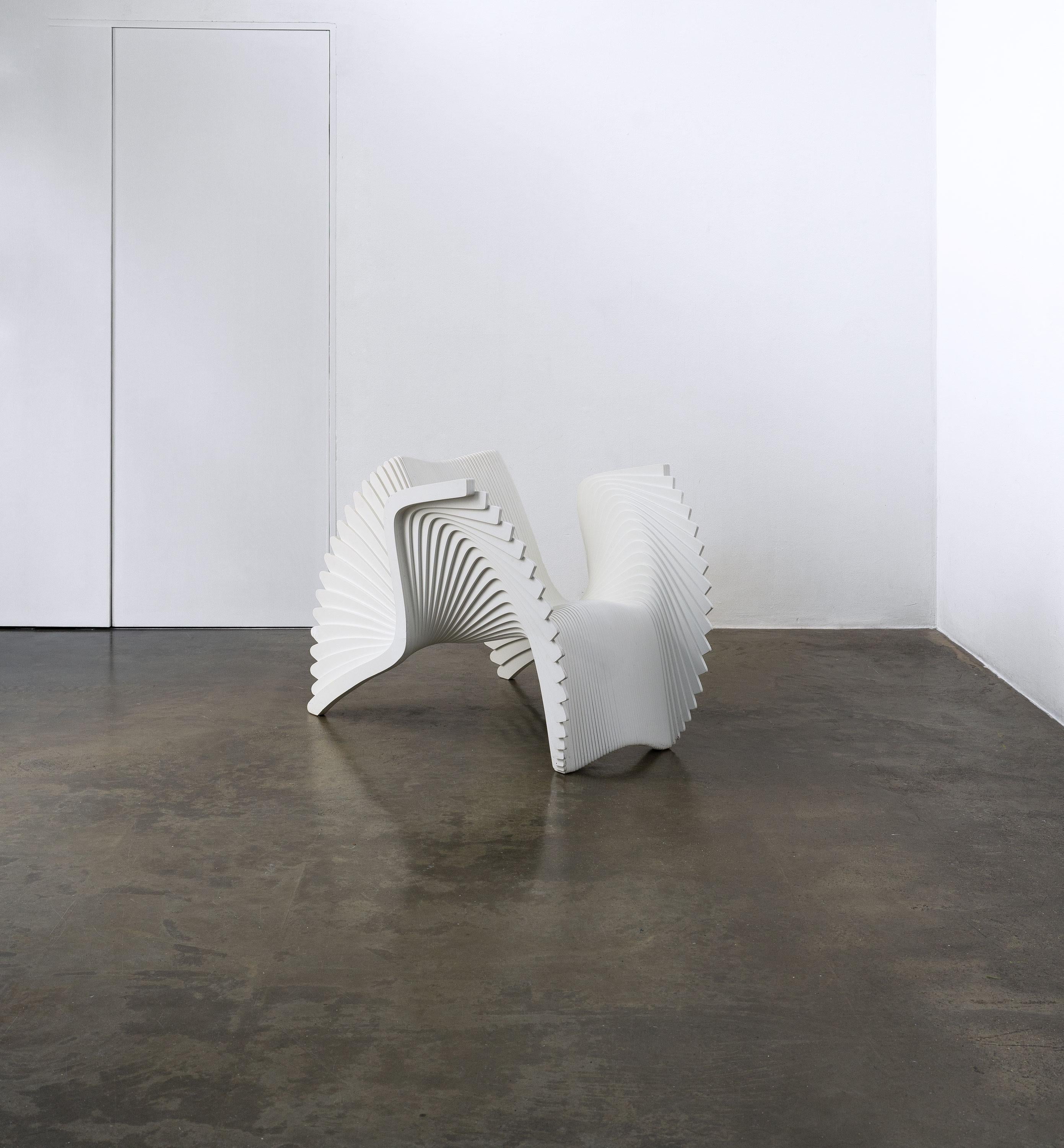 American A Sculptural Wooden Monroe Chair by Alexander White For Sale