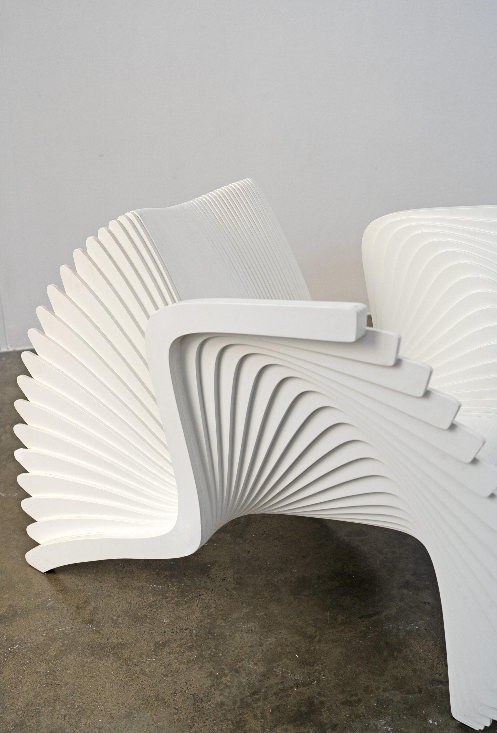 A Sculptural Wooden Monroe Chair by Alexander White For Sale 1