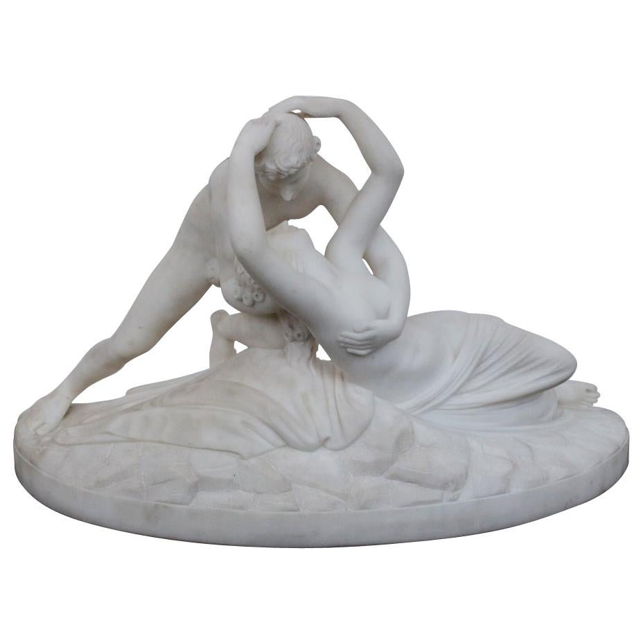 Skulptur der Psyche, wiederbelebt von Amors Kissen im Angebot