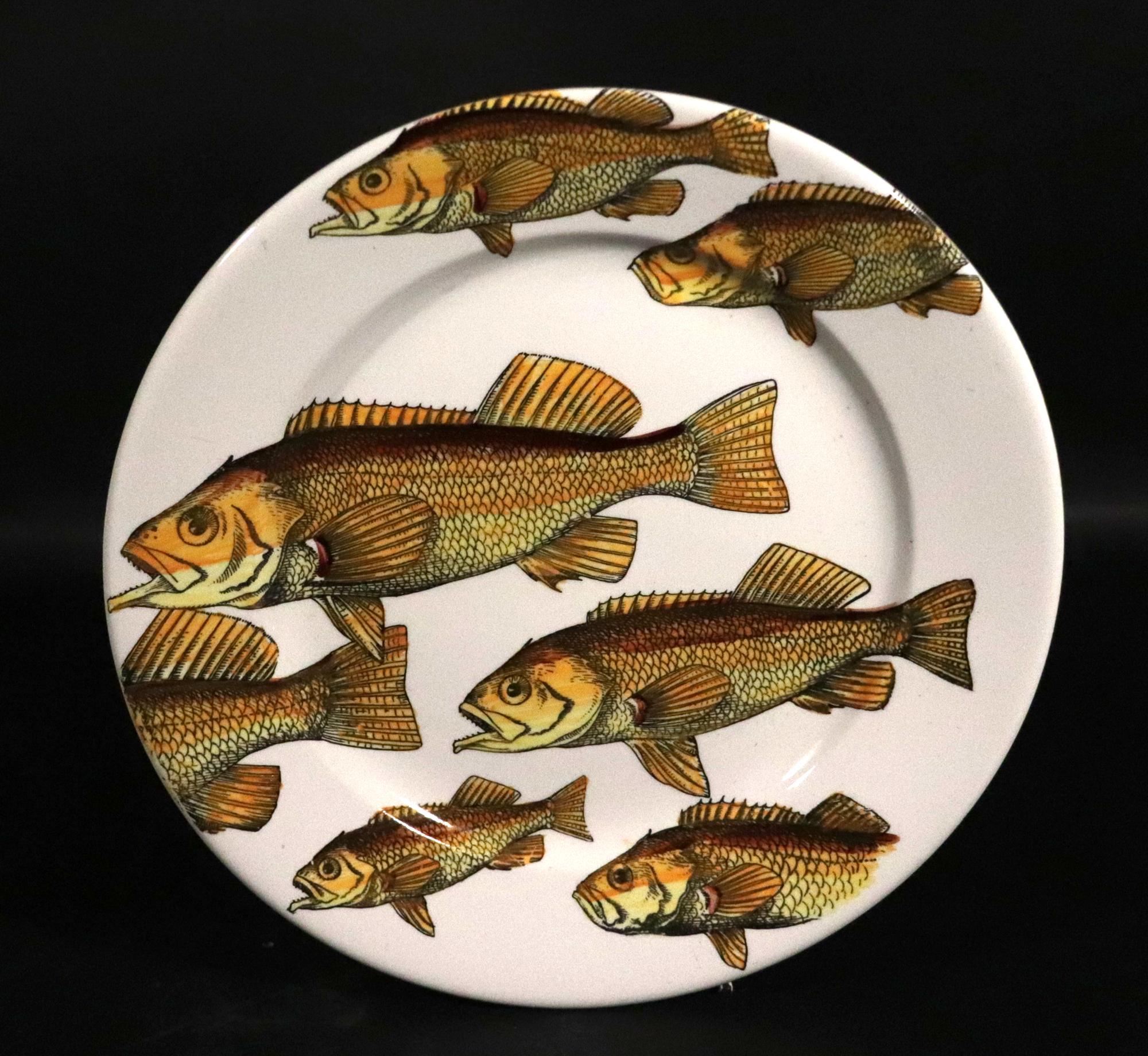 Ceramic A Sea of Imagination: Piero Fornasetti’s Iconic Pesci Plates For Sale