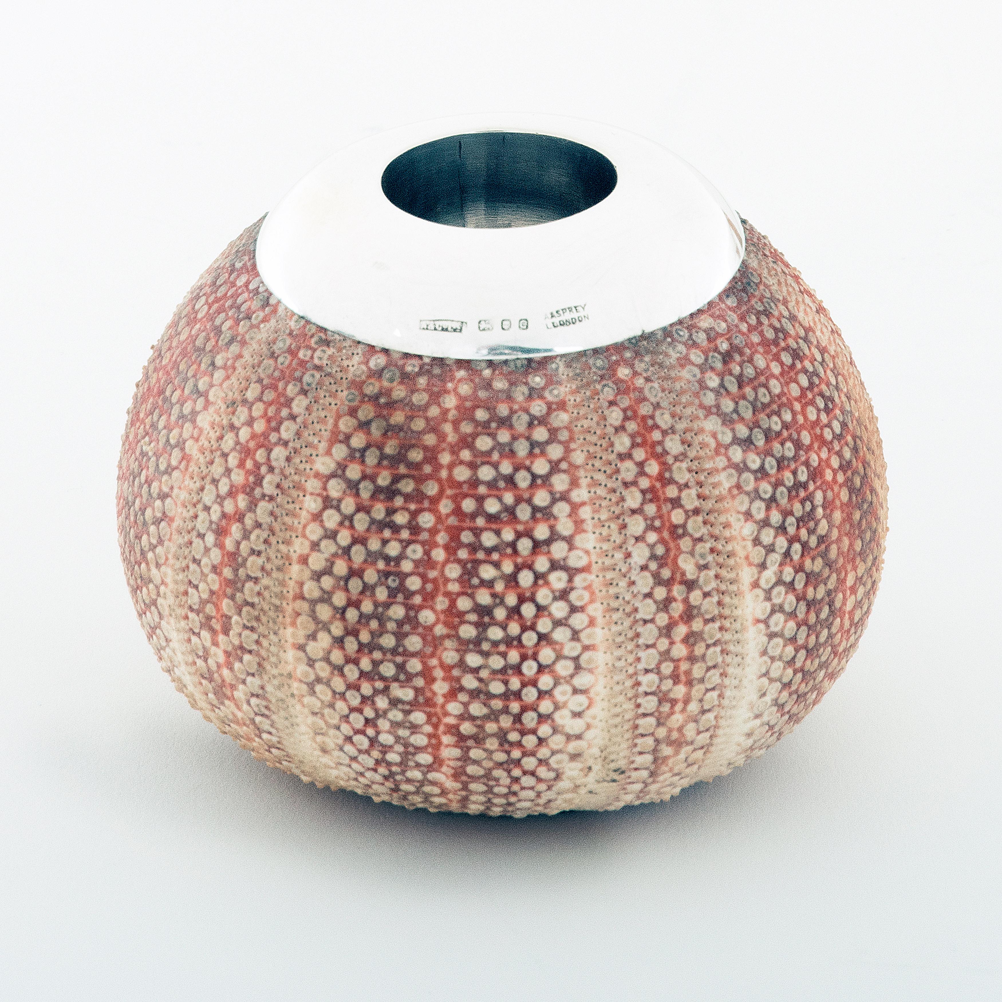 Silver A sea urchin match striker by Asprey, 1960