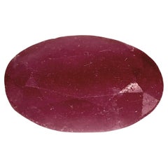 Un sellado 3.88CT Rara Birmania RUBí Natural, Antiguo Oval Faceted Cut Loose Gemstone