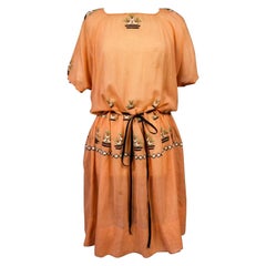 A Seaside Embroidered Cotton Dress in the style of Atelier Martine Circa 1920