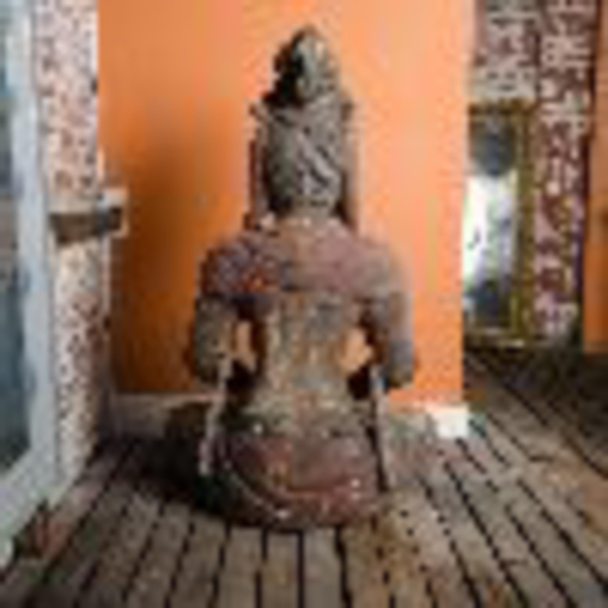 20th Century Seated Larger Then Life Guan Yin Seated Buddha Statue For Sale