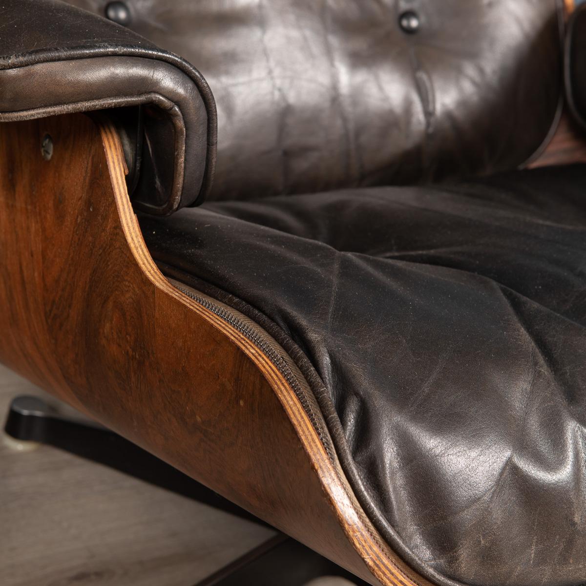 Leather Second Series Eames Lounge Chair & Ottoman, Herman Miller, Circa 1970