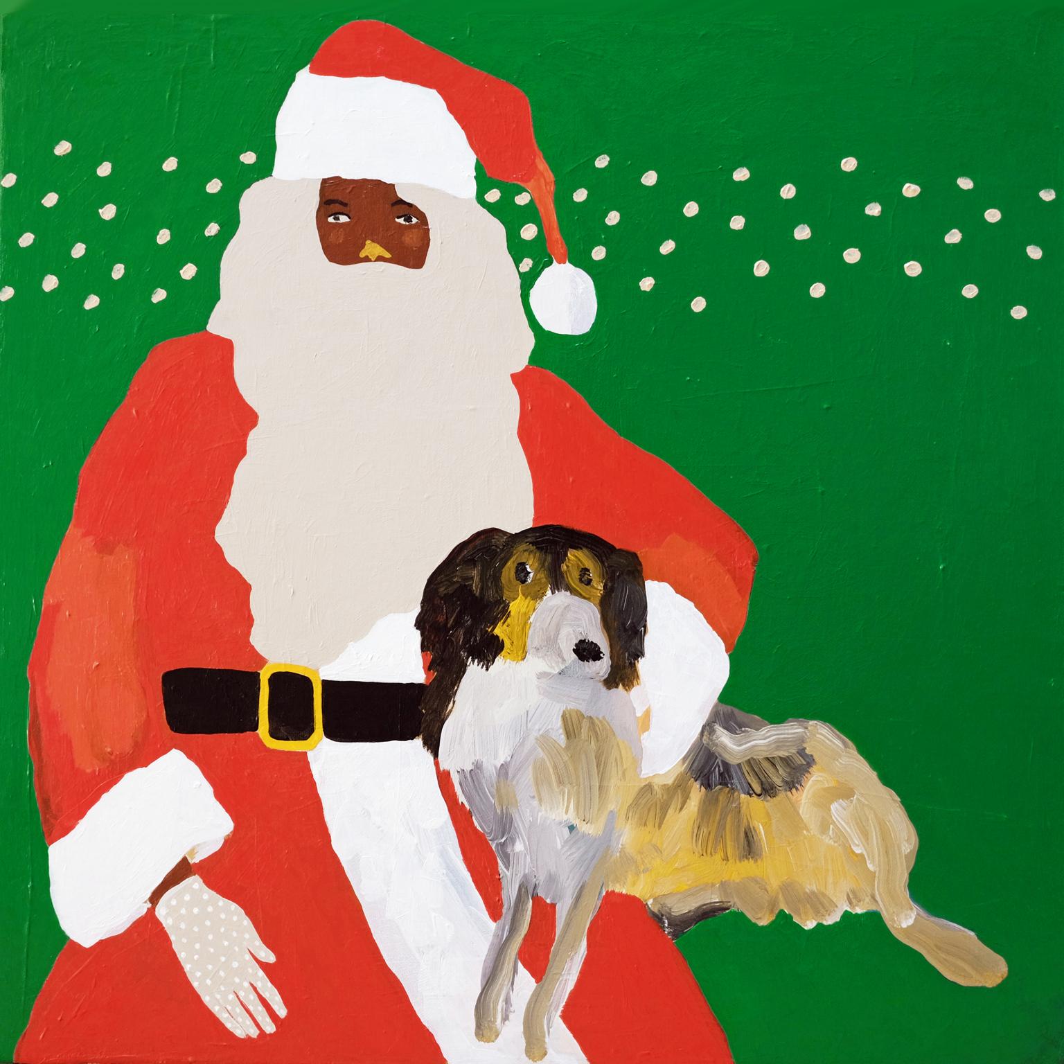 'A Secret Santa' Figurative Painting by Alan Fears Pop Art
