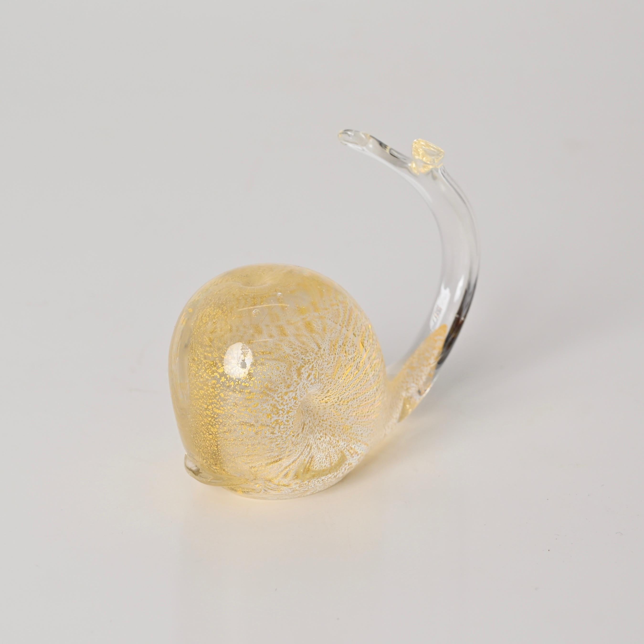 Mid-20th Century A. Seguso Whale Sculpture in Murano Glass with Gold Dust, Italy 1960s For Sale