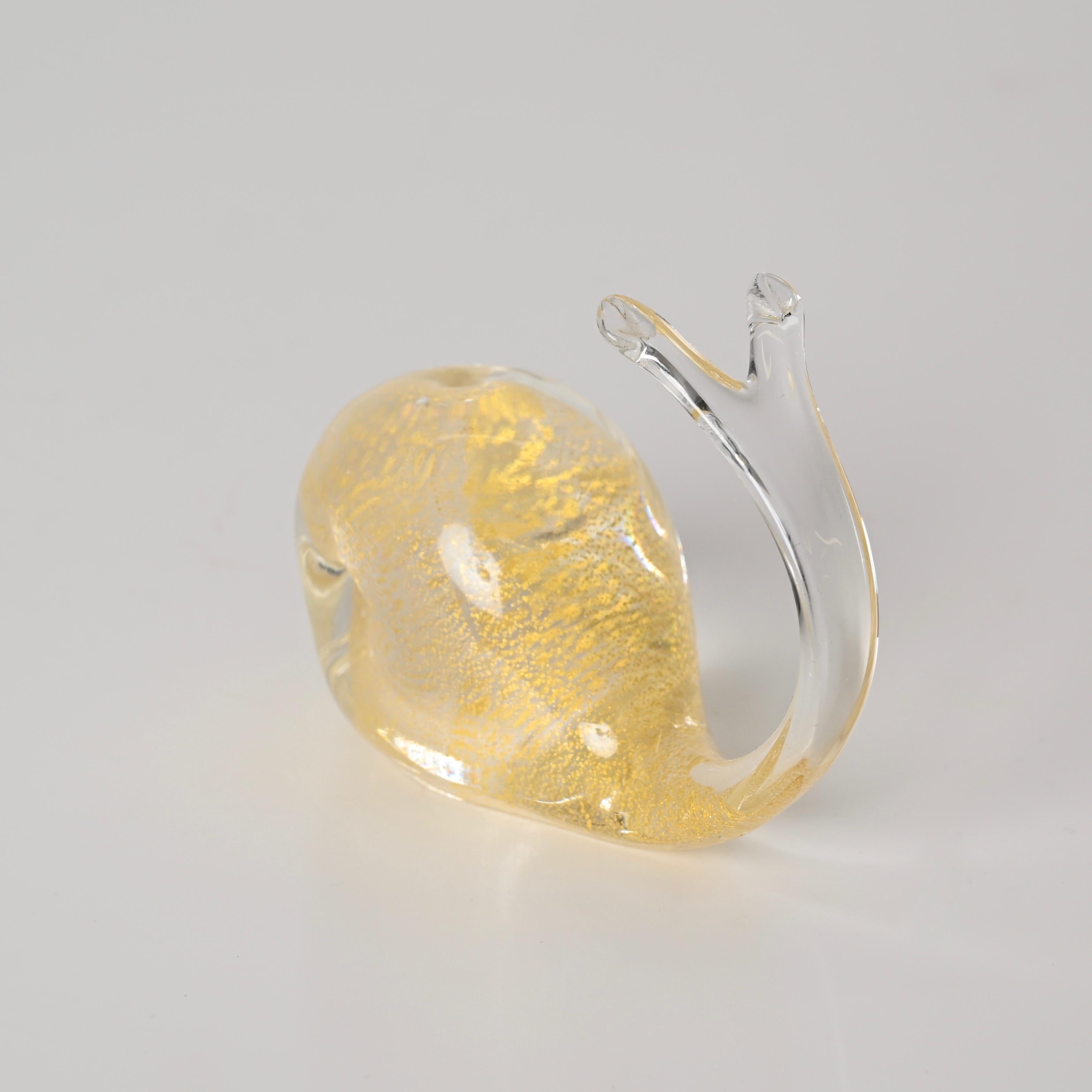 A. Seguso Whale Sculpture in Murano Glass with Gold Dust, Italy 1960s For Sale 2