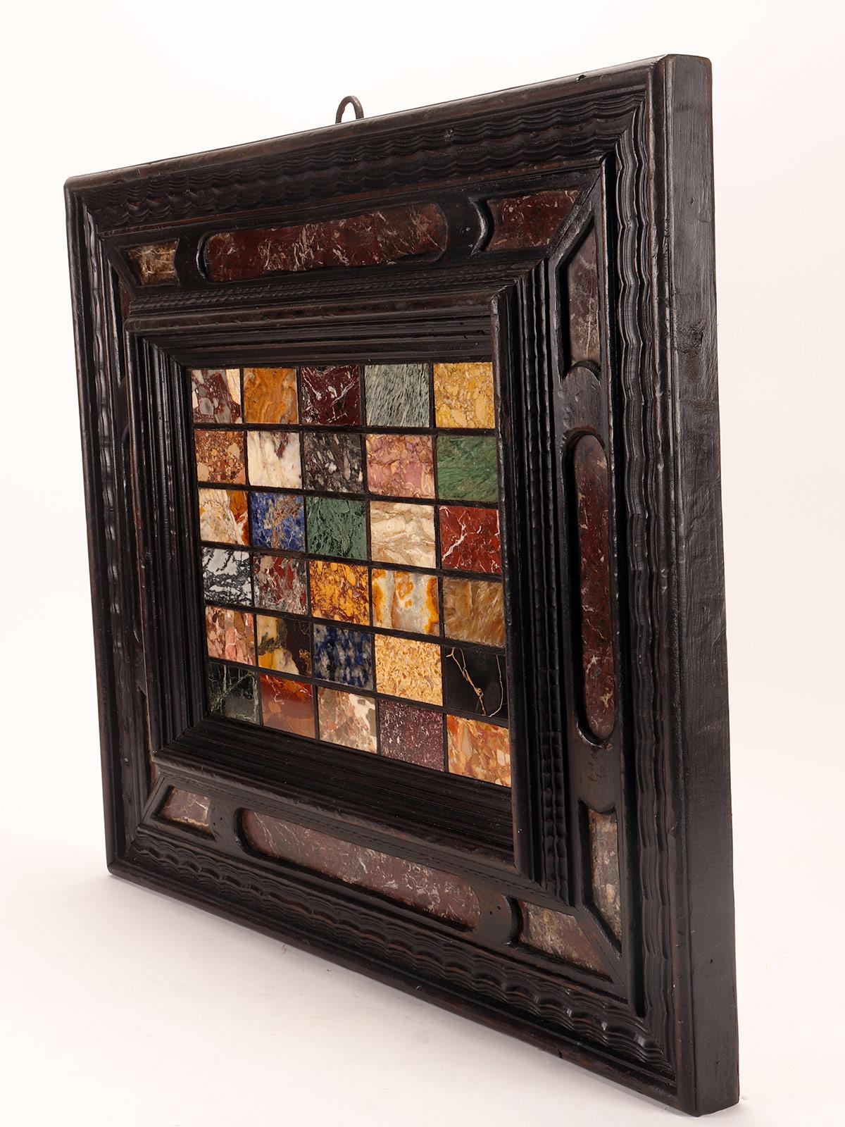 A selection of 30 antique Grand Tour marquetry marbles, Italy 1850.  For Sale 7