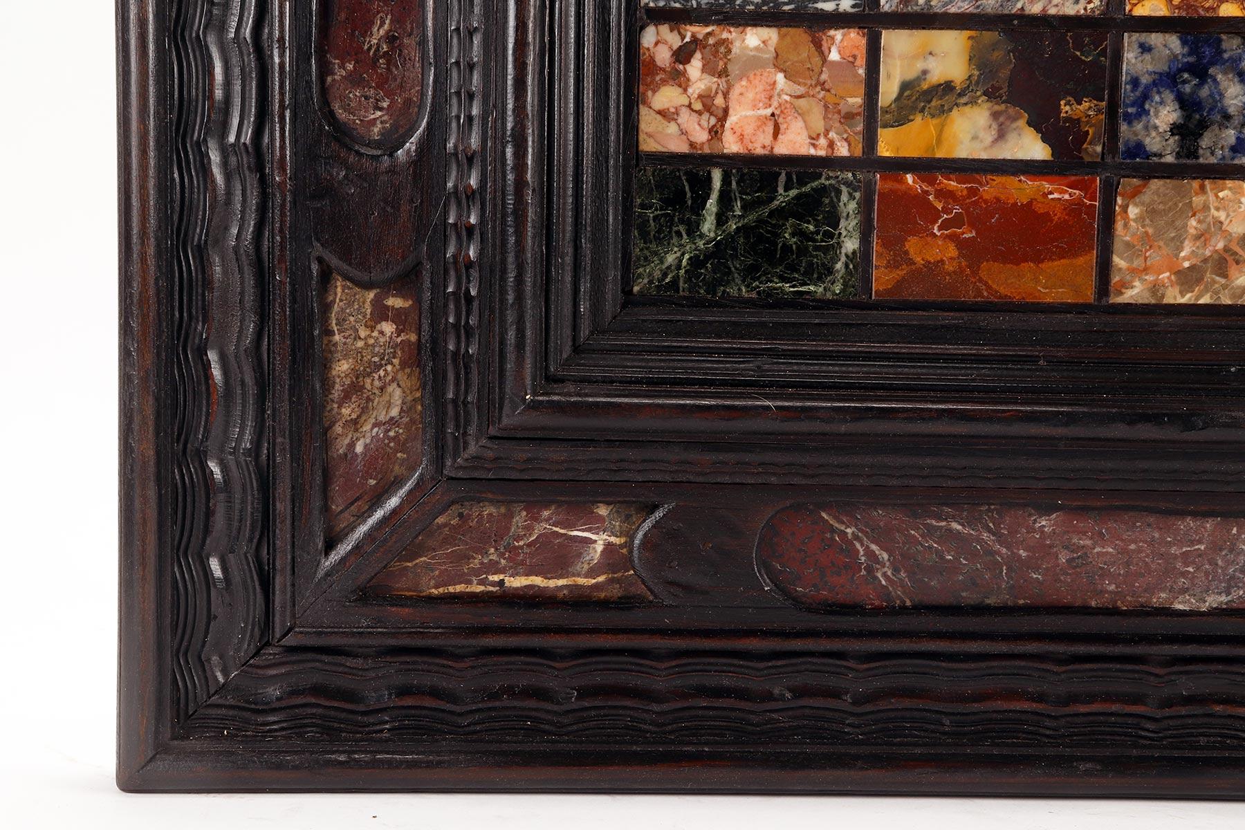 A selection of 30 antique Grand Tour marquetry marbles, Italy 1850.  For Sale 1