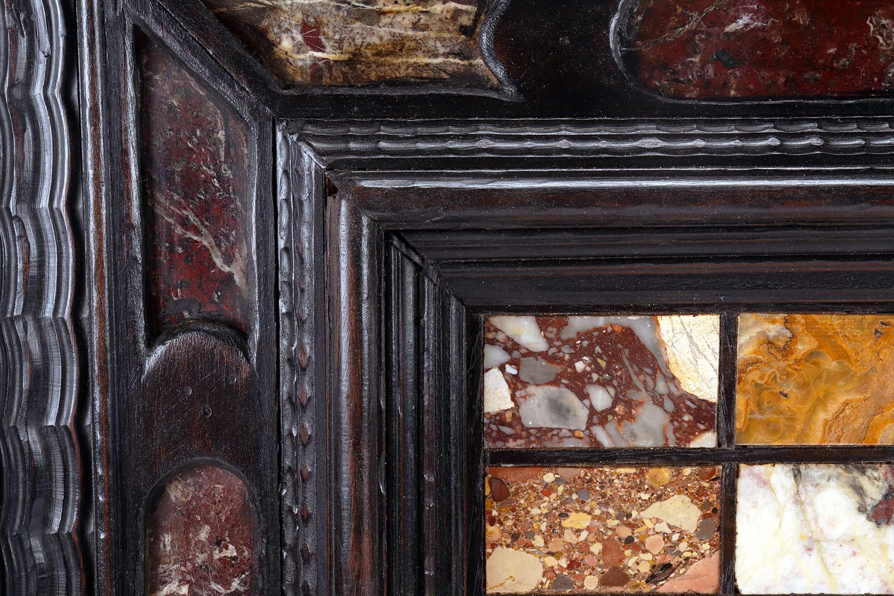 A selection of 30 antique Grand Tour marquetry marbles, Italy 1850.  For Sale 2