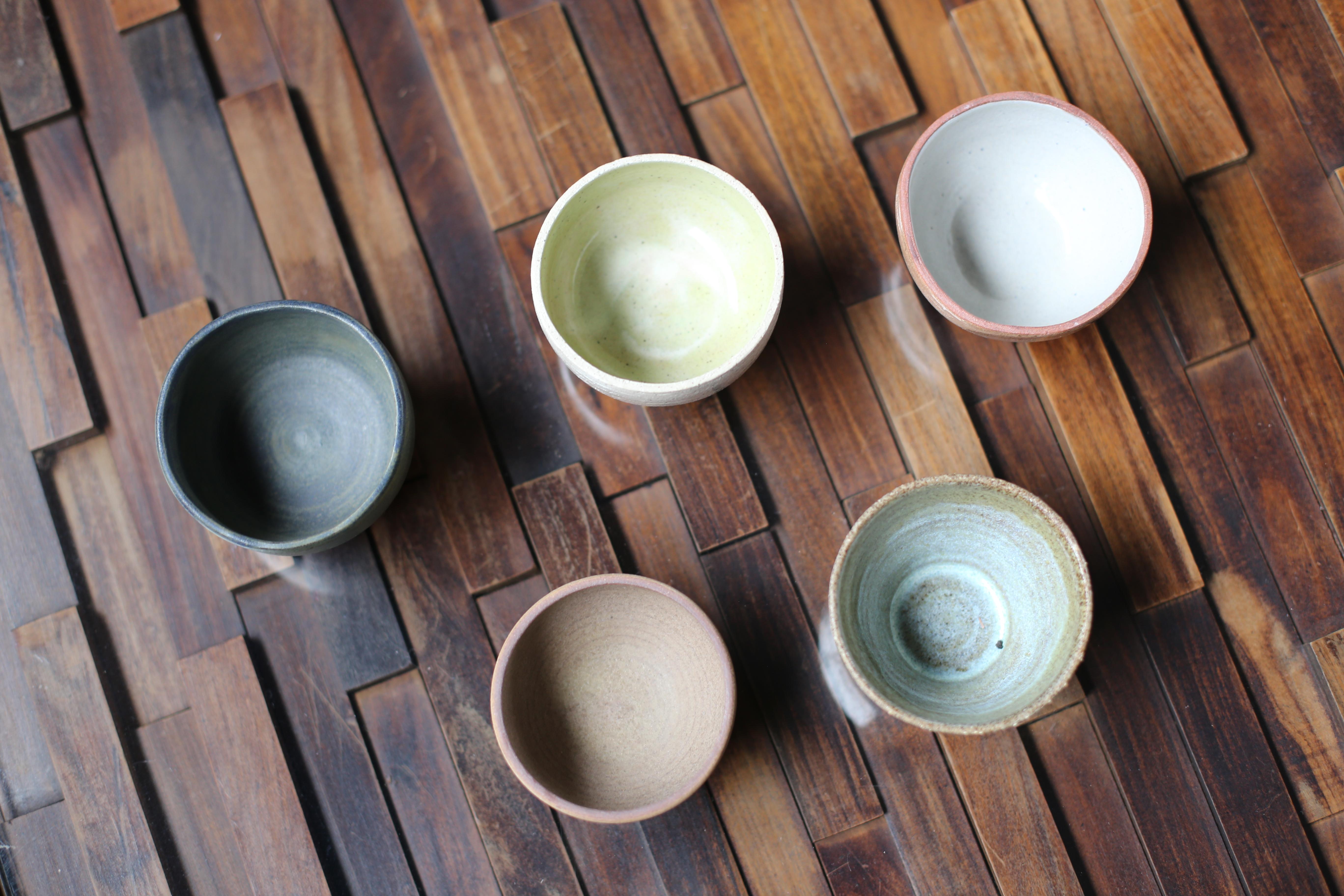 Hand-Crafted Selection of 5 Tea Cups