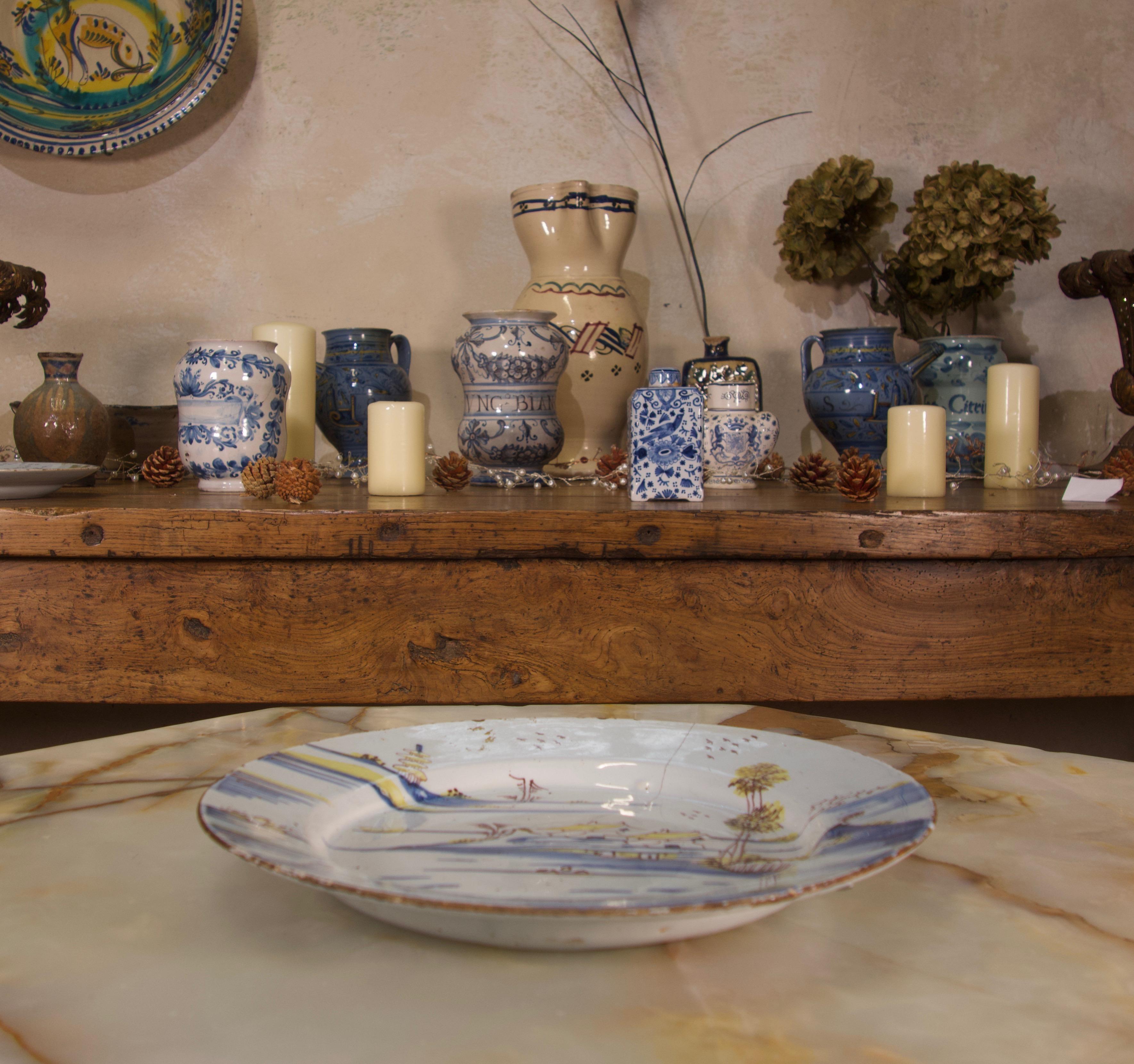 Selection of Three 18th Century English/Bristol Delft Plates 1