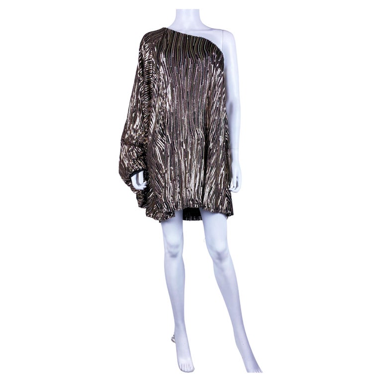 A Sequin top or mini-dress with bat handle For a Party - France Circa 1980 For Sale