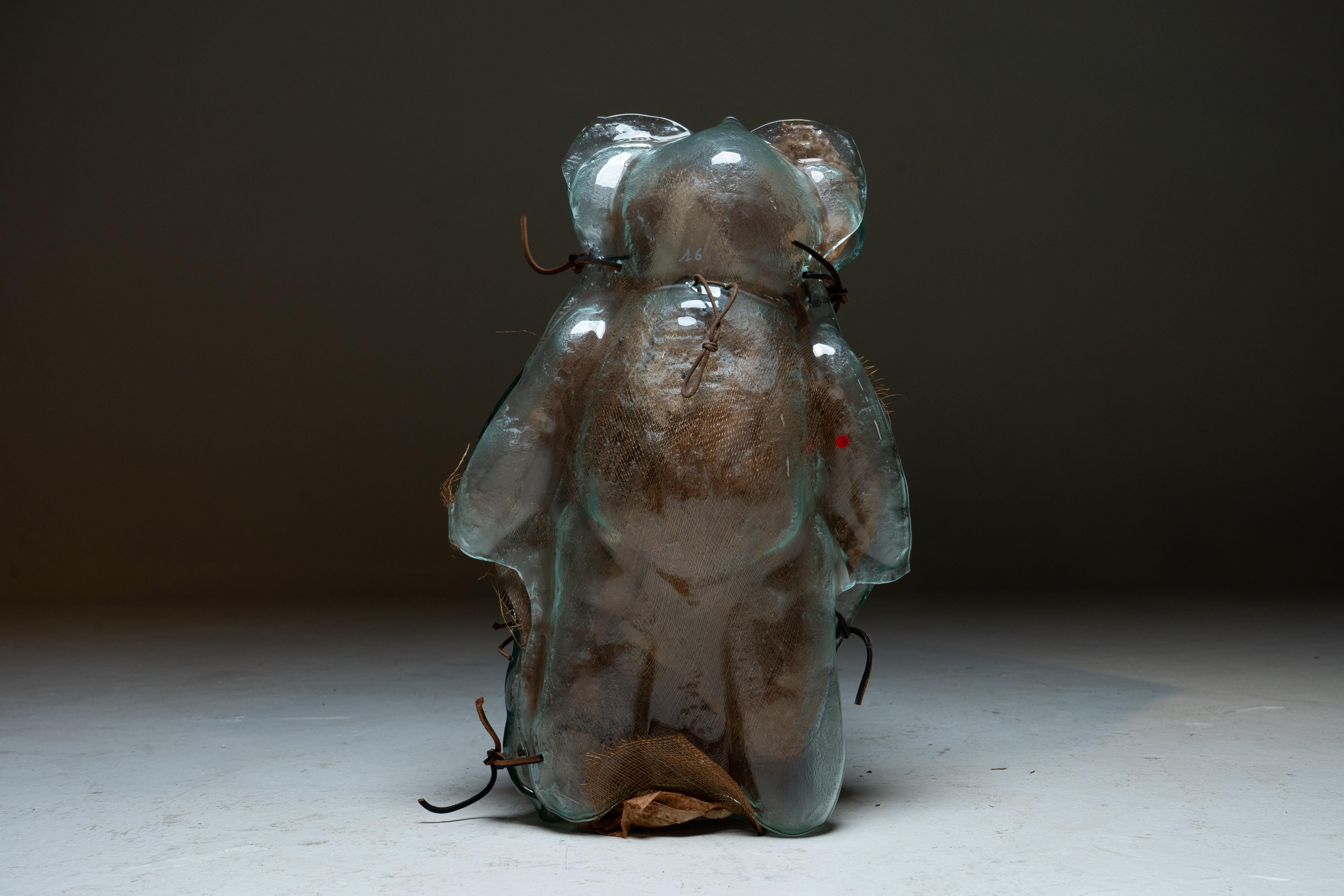 Un osito de peluche de cristal de época Serge Mansau Francés en venta