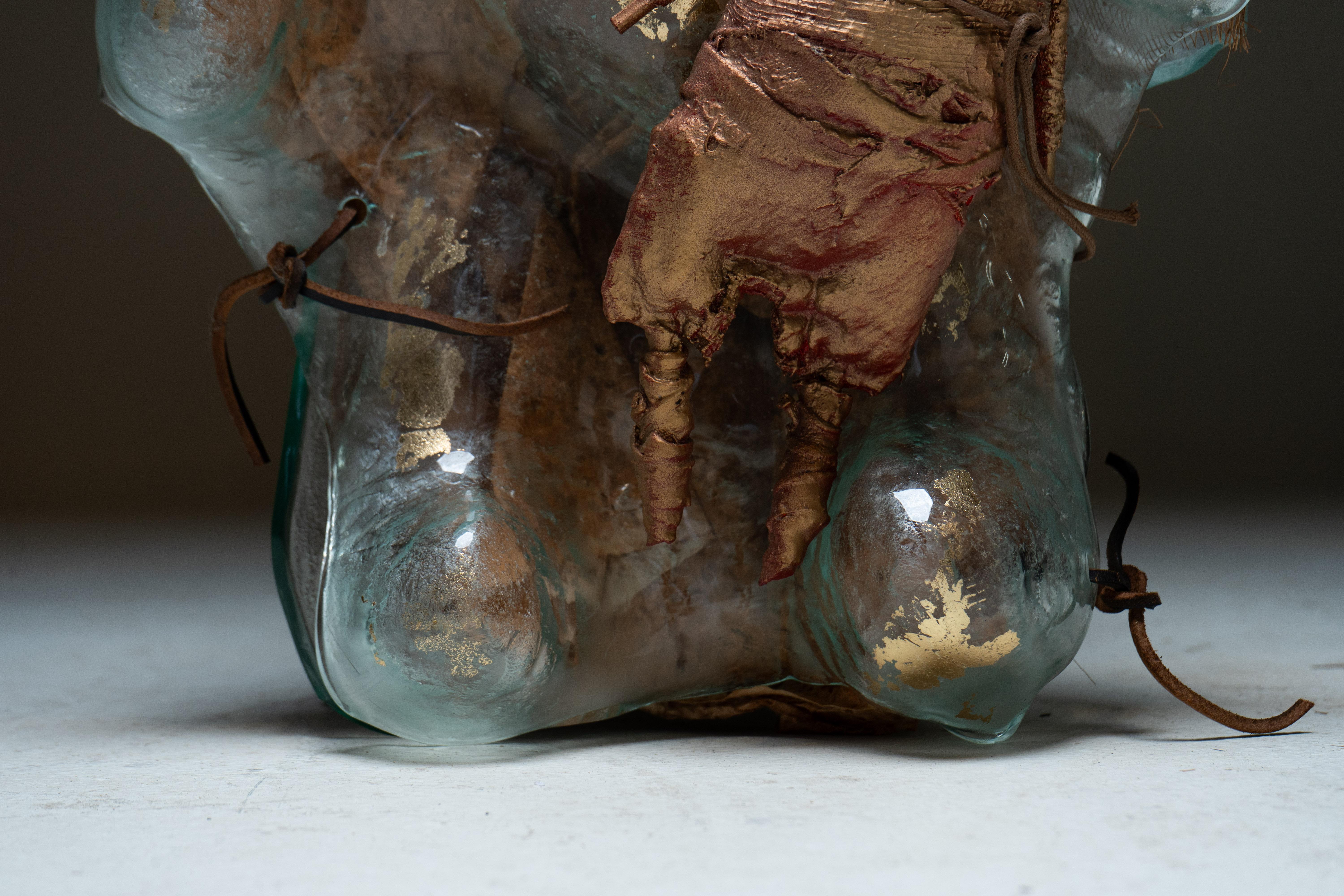 Un osito de peluche de cristal de época Serge Mansau Vidrio en venta
